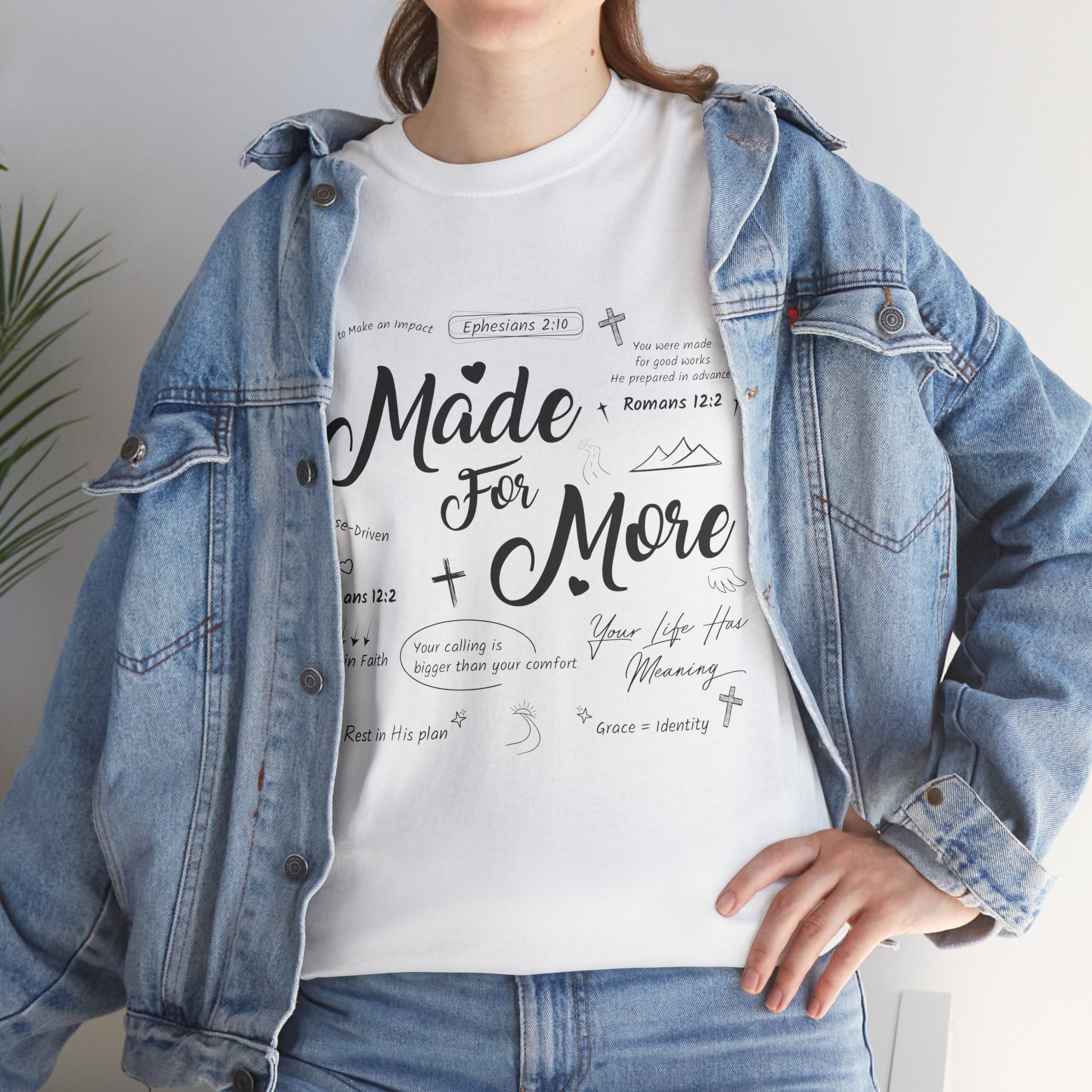 Made For More Faith T-Shirt — Inspirational Bible Verse Unisex Cotton Tee