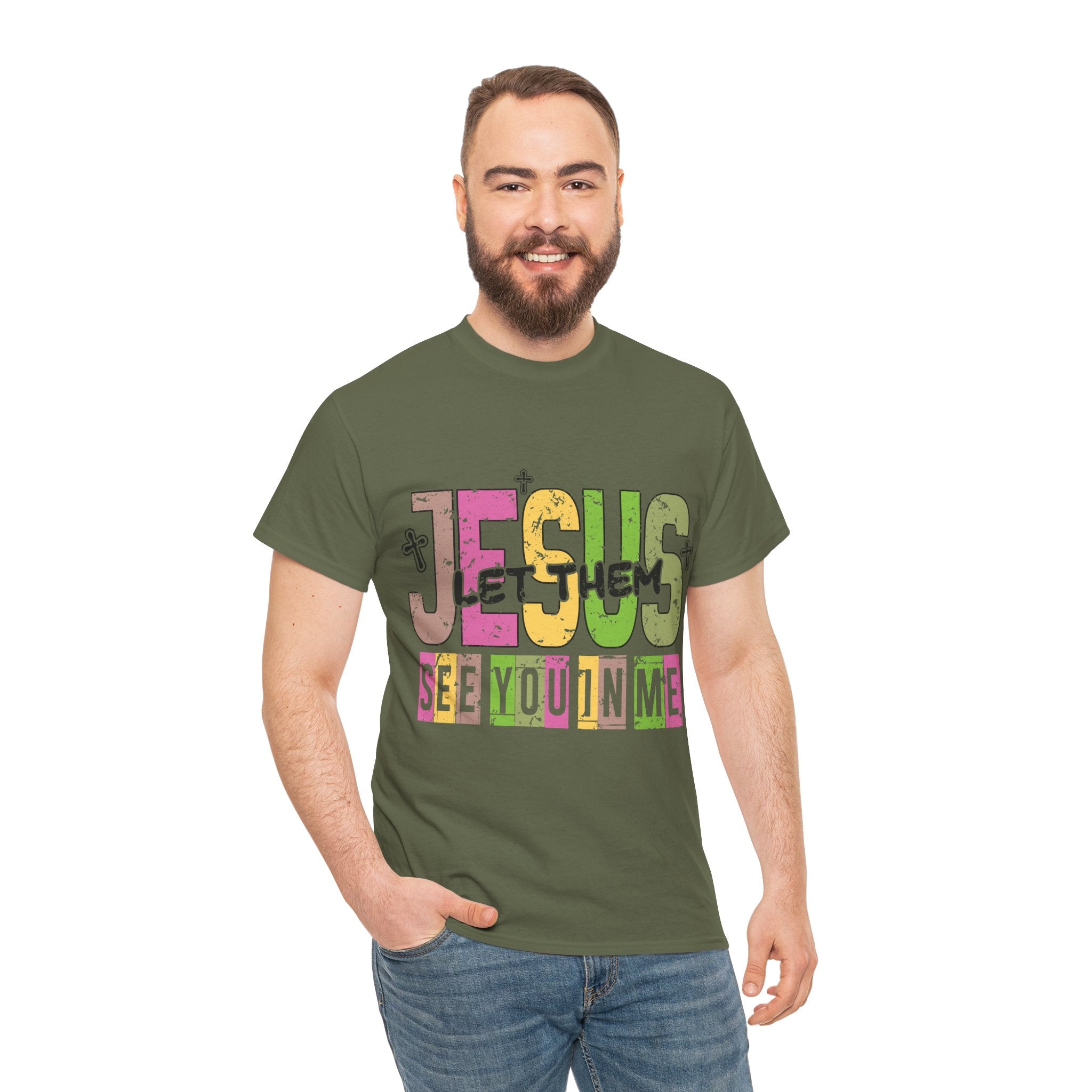 Jesus ‘See You In Me’ Distressed Pastel Unisex Cotton T-Shirt