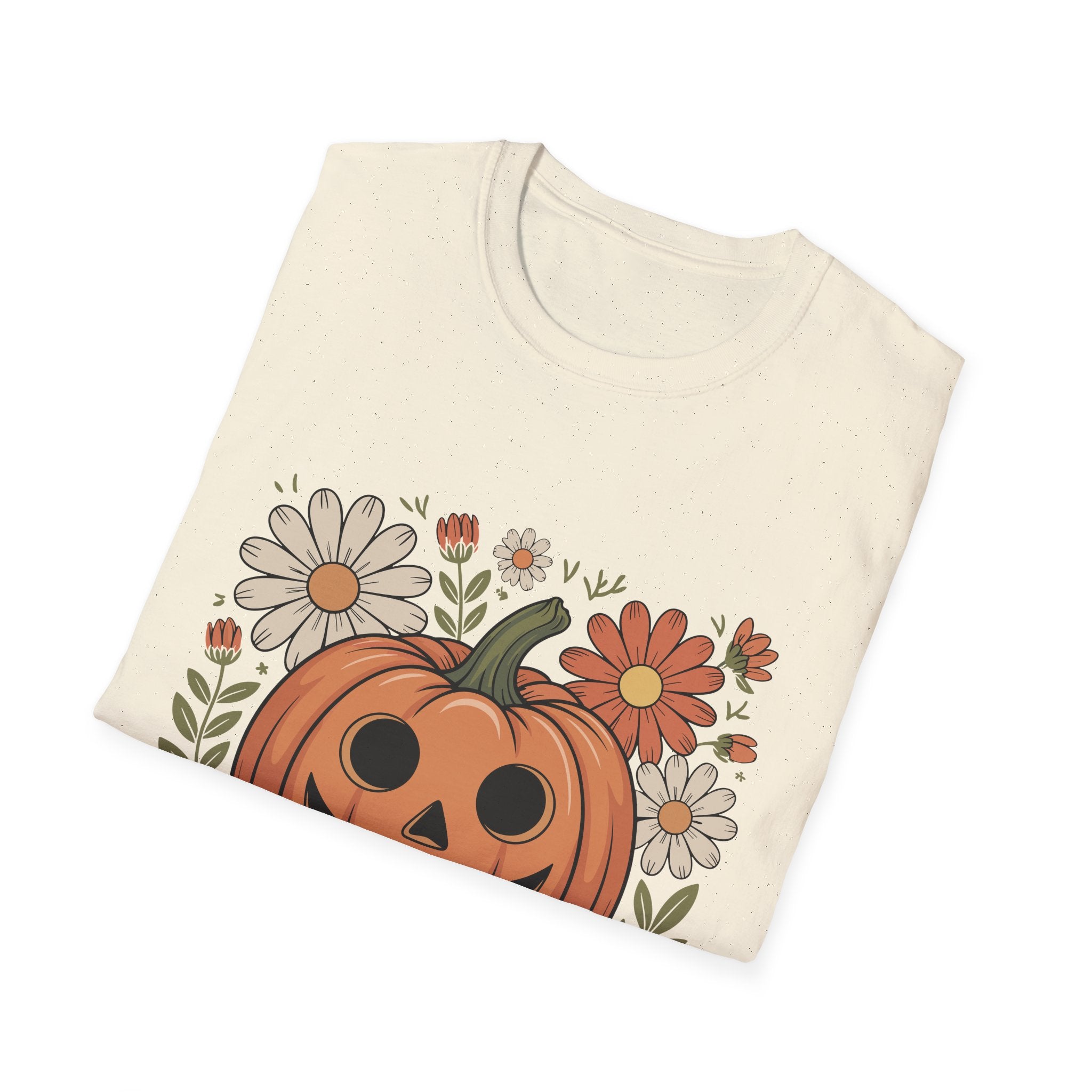 Spooky Floral Pumpkin T-Shirt