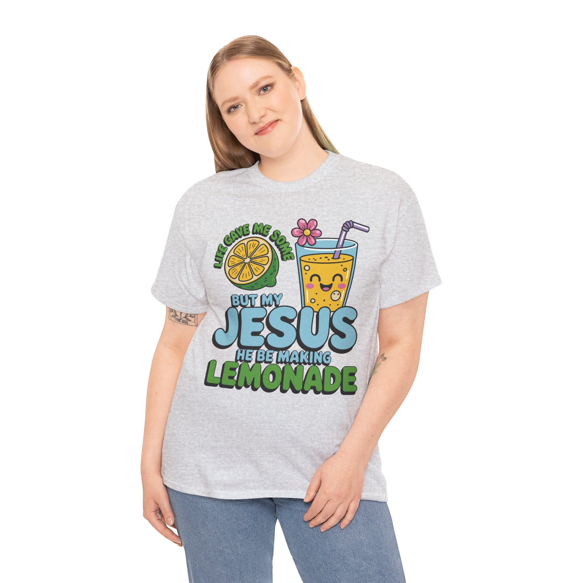 Christian Lemonade T‑Shirt — "Life Gave Me Some Lemons, My Jesus Makes Lemonade"Unisex Cotton Tee
