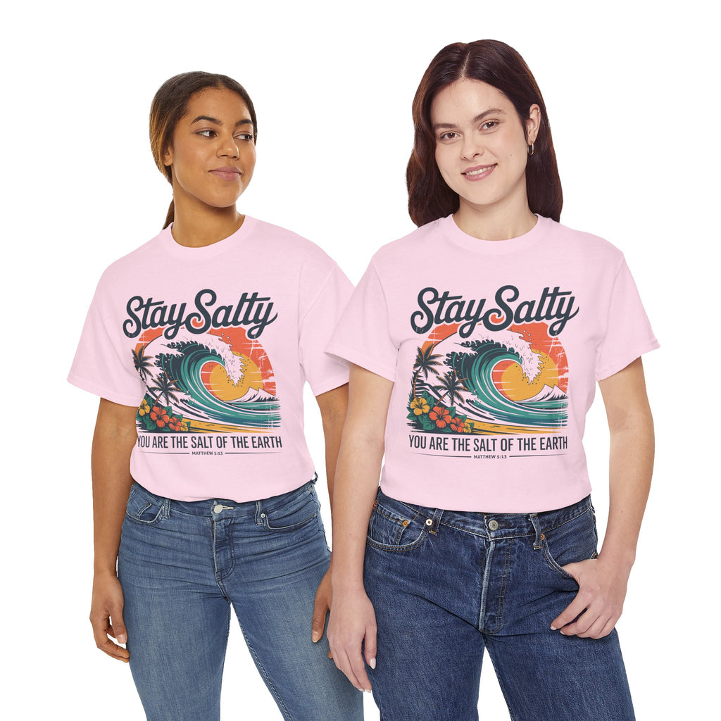 Stay Salty Beach Tee — "You are the salt of the earth (Matthew 5:13)"Unisex Cotton Tee