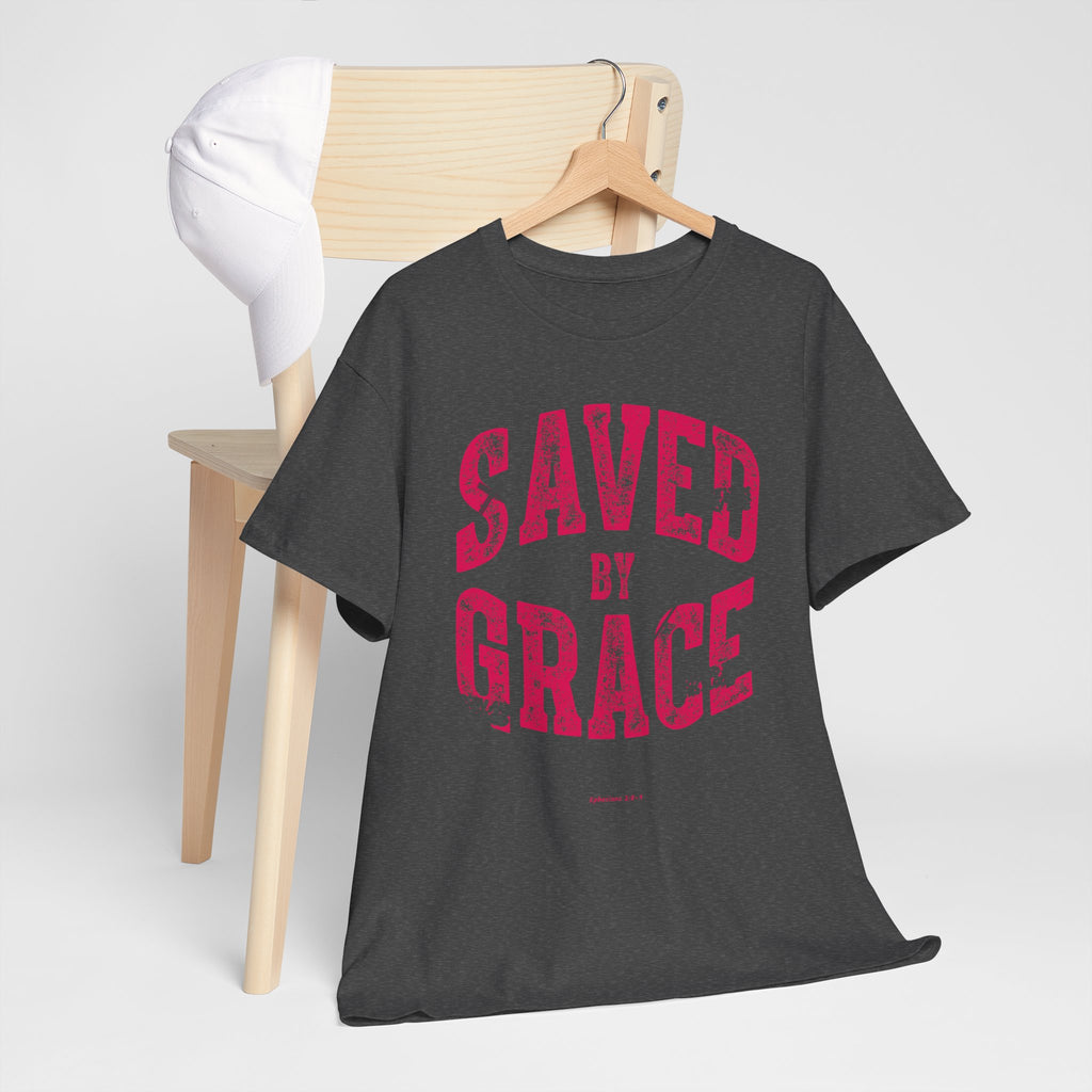 Saved by Grace Ephesians 2:8-9 Unisex Cotton T-Shirt