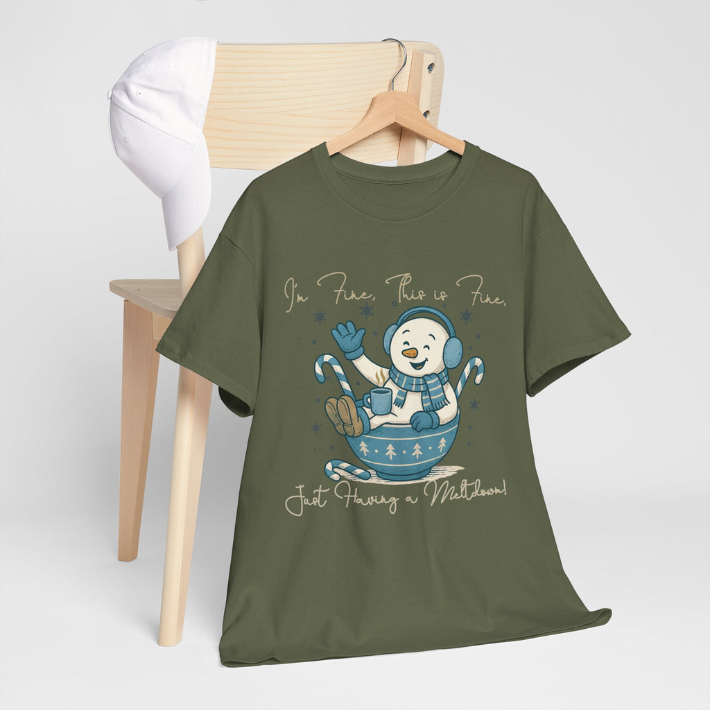 Snowman Hot Cocoa Unisex Cotton Tee