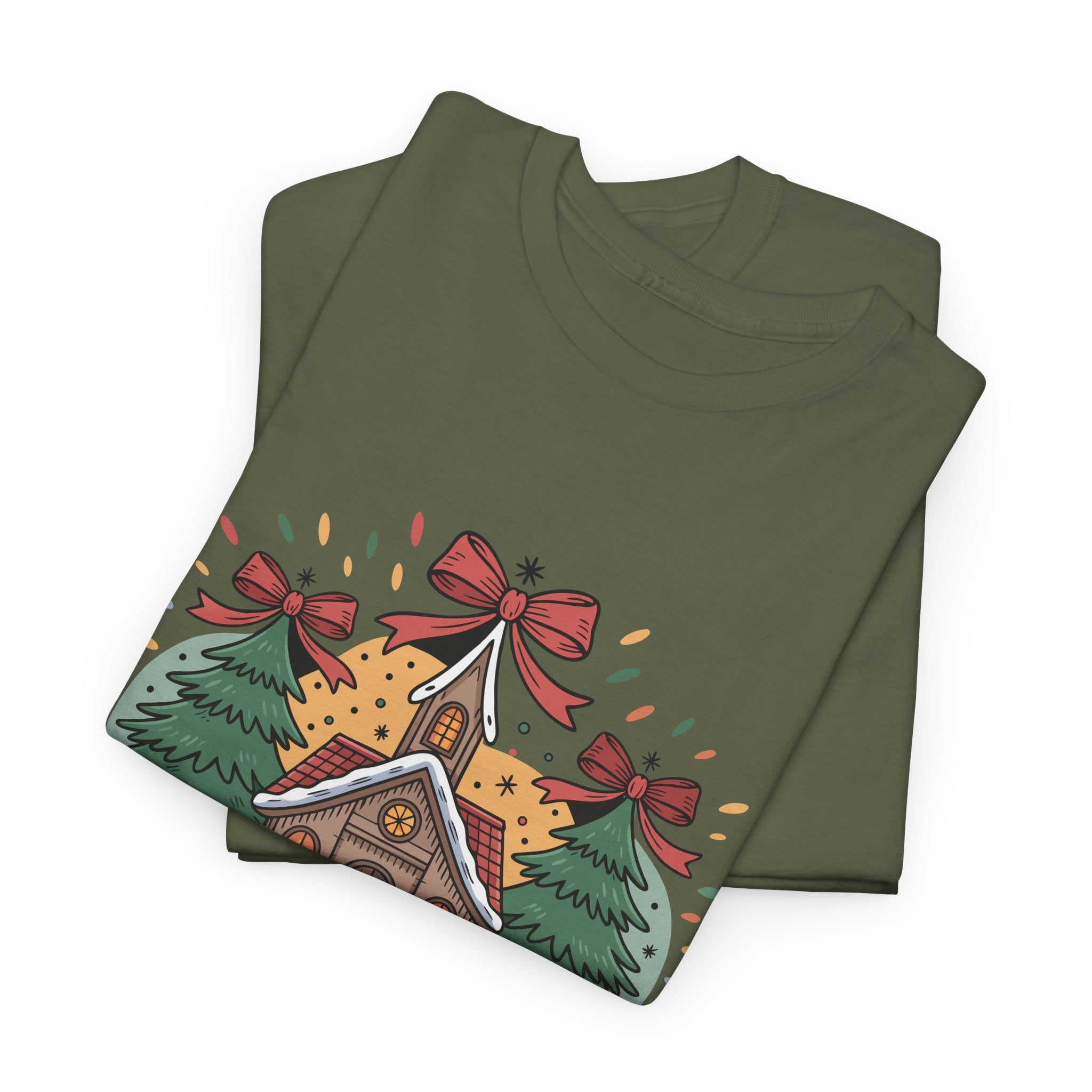 Oh Come Let Us Adore Him Christmas Tee — Church & Trees Holiday Unisex Cotton Tshirt