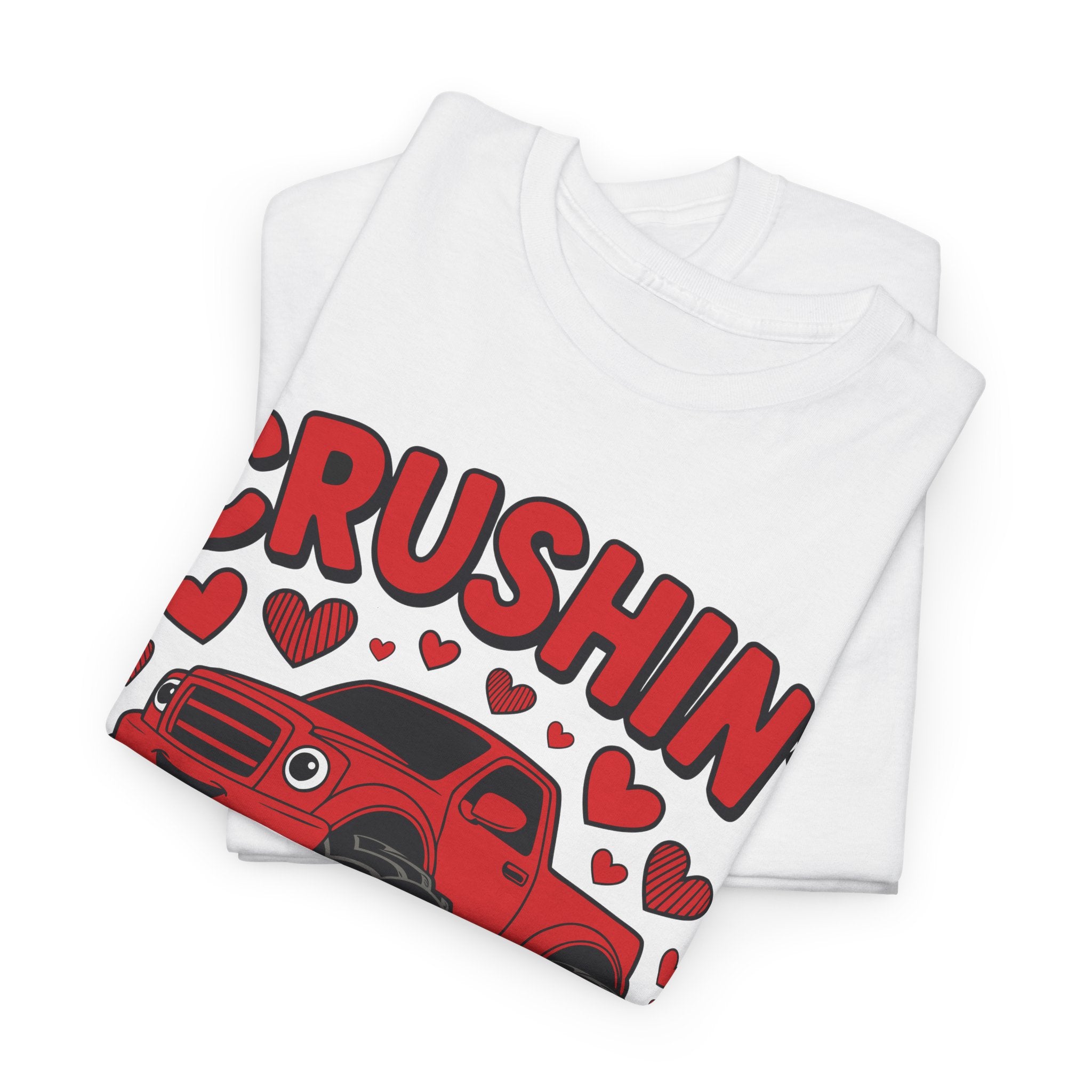 Crushin’ Hearts Valentine Monster Truck Unisex Cotton Tee