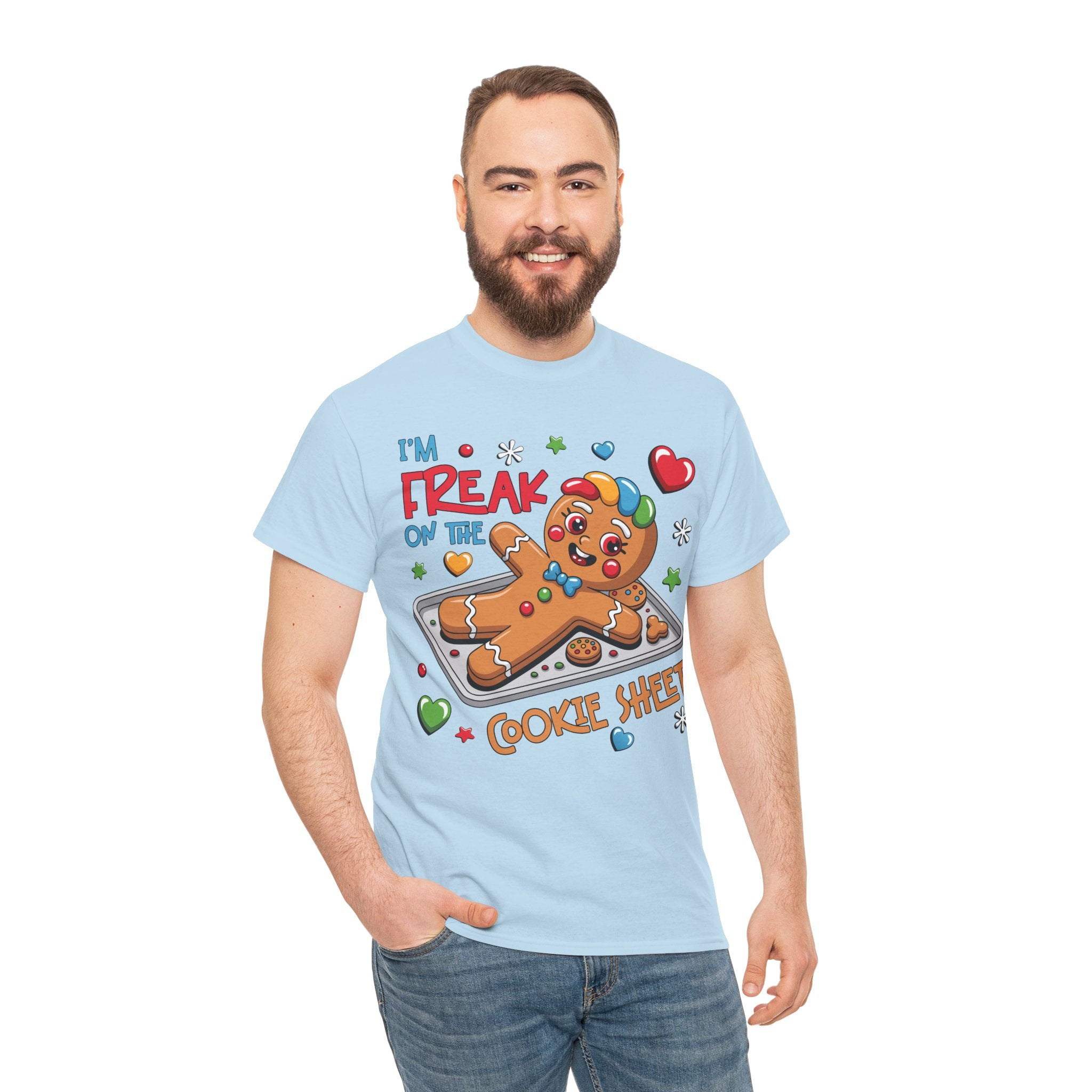 Gingerbread ‘I’m Freak on the Cookie Sheet’ Unisex Cotton Tee