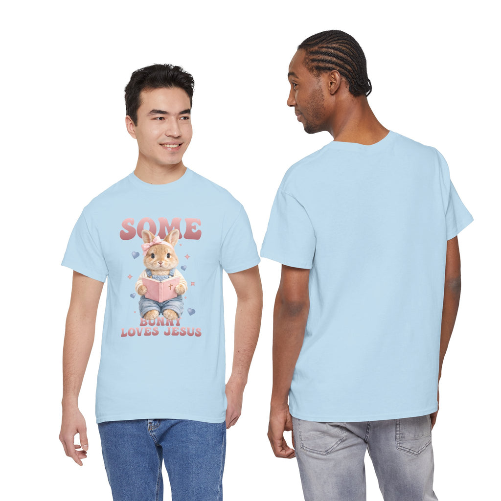 Some Bunny Loves Jesus Bunny Bible Unisex Cotton Tee