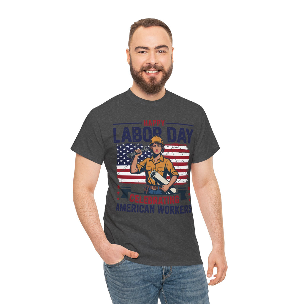 Happy US Labour Day T-Shirt - Unisex Heavy Cotton Tee