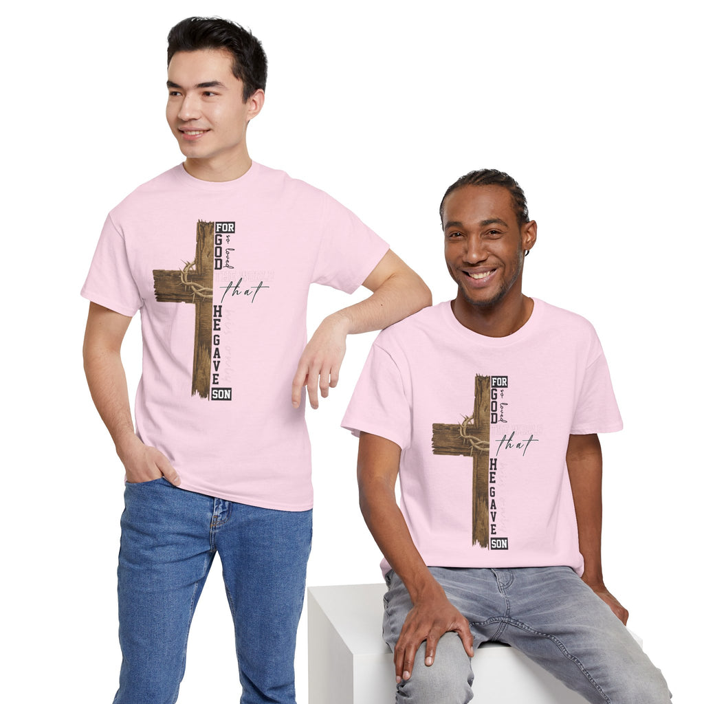 For That Son T-Shirt — Wooden Cross & Crown of Thorns Christian Unisex Cotton Tee