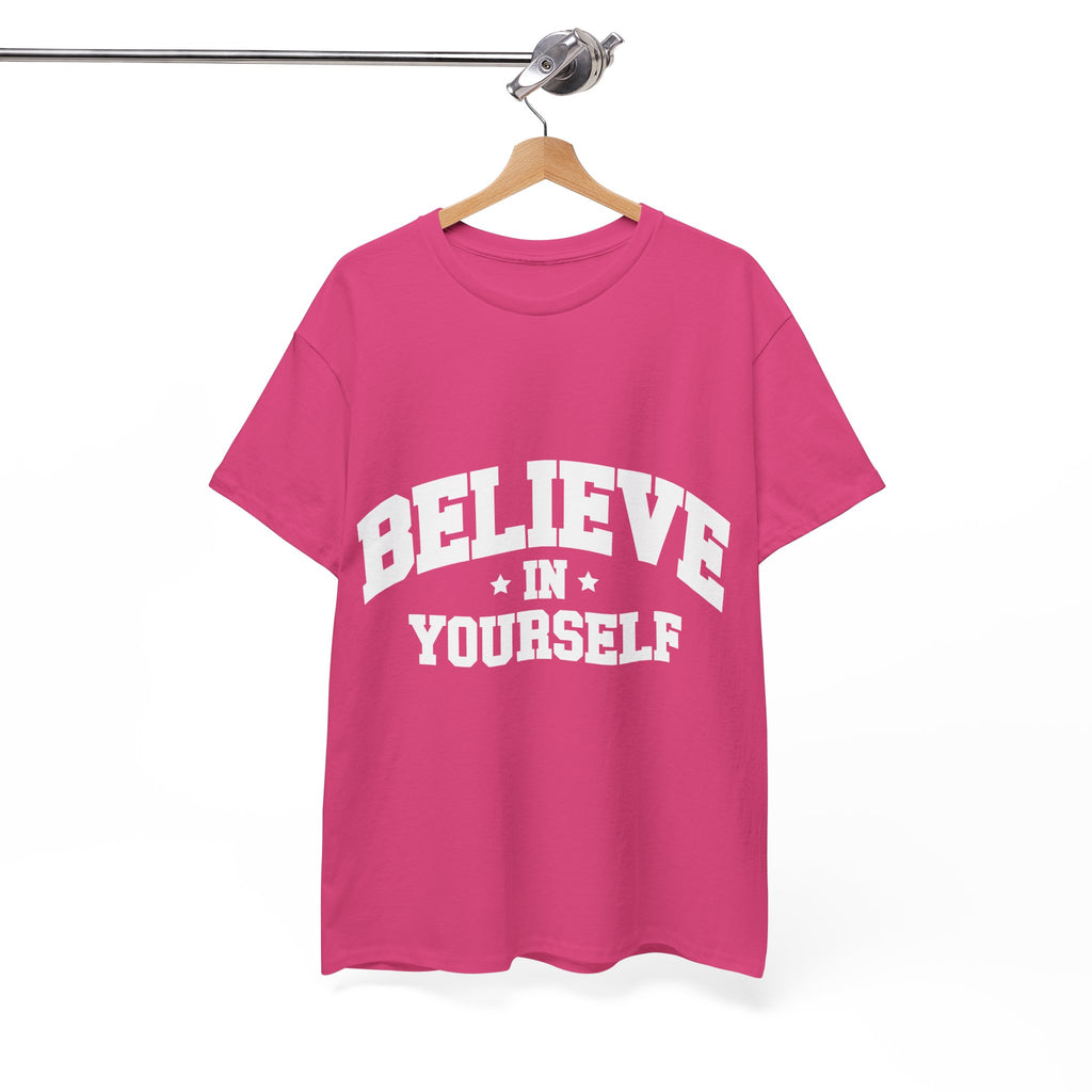 Believe in Yourself Varsity Unisex Cotton Tee