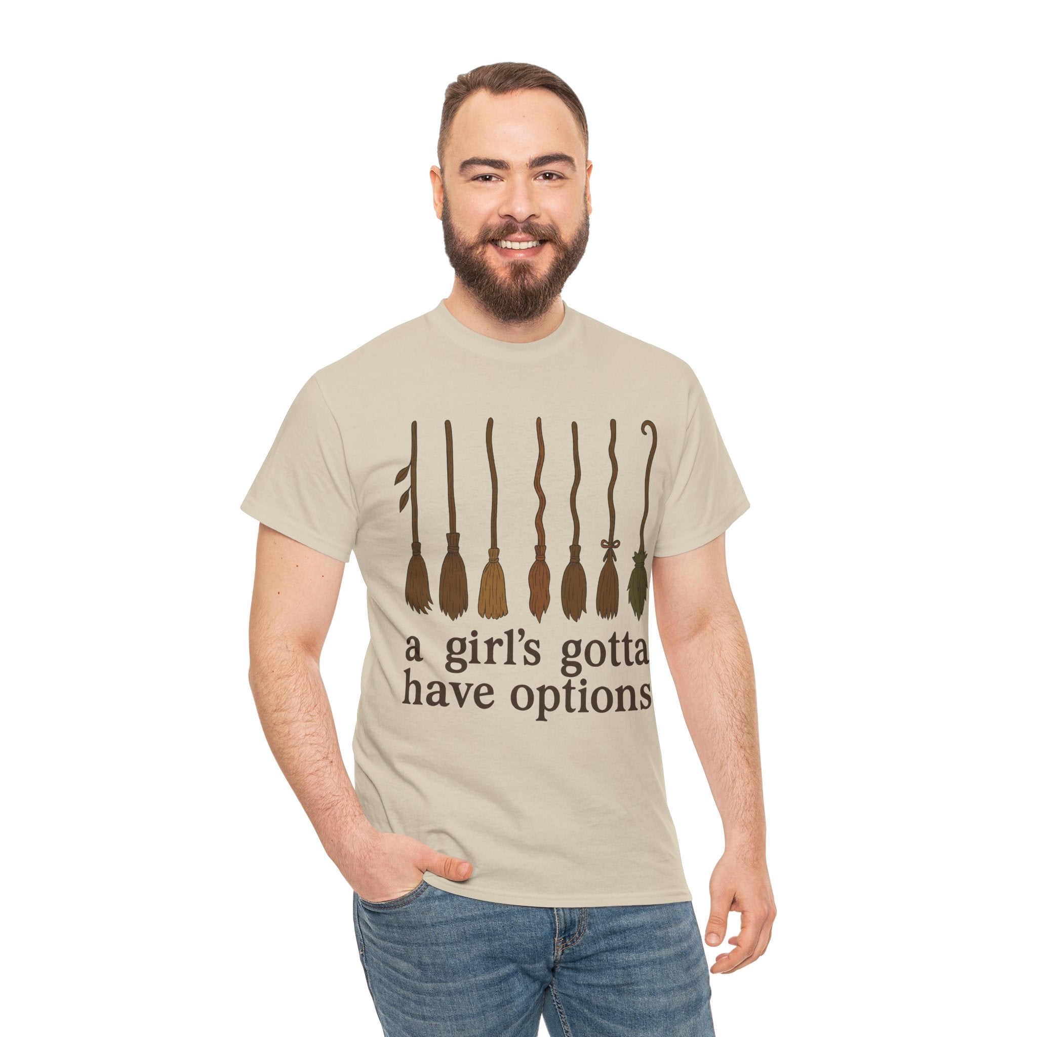 Witch Brooms Options Unisex Cotton Tee