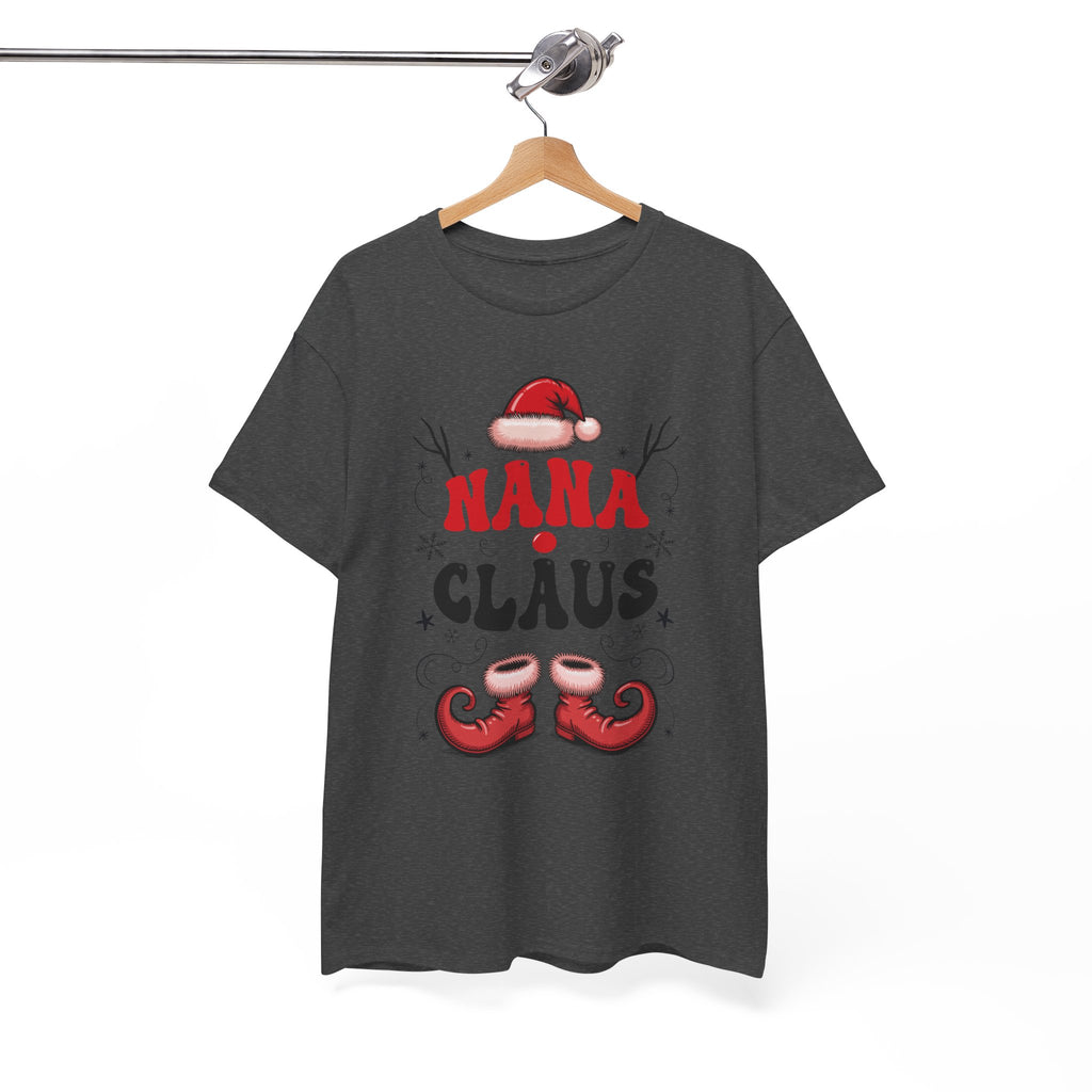 Nana Christmas T-Shirt — Santa Hat & Elf Boots Holiday Unisex Cotton Tee