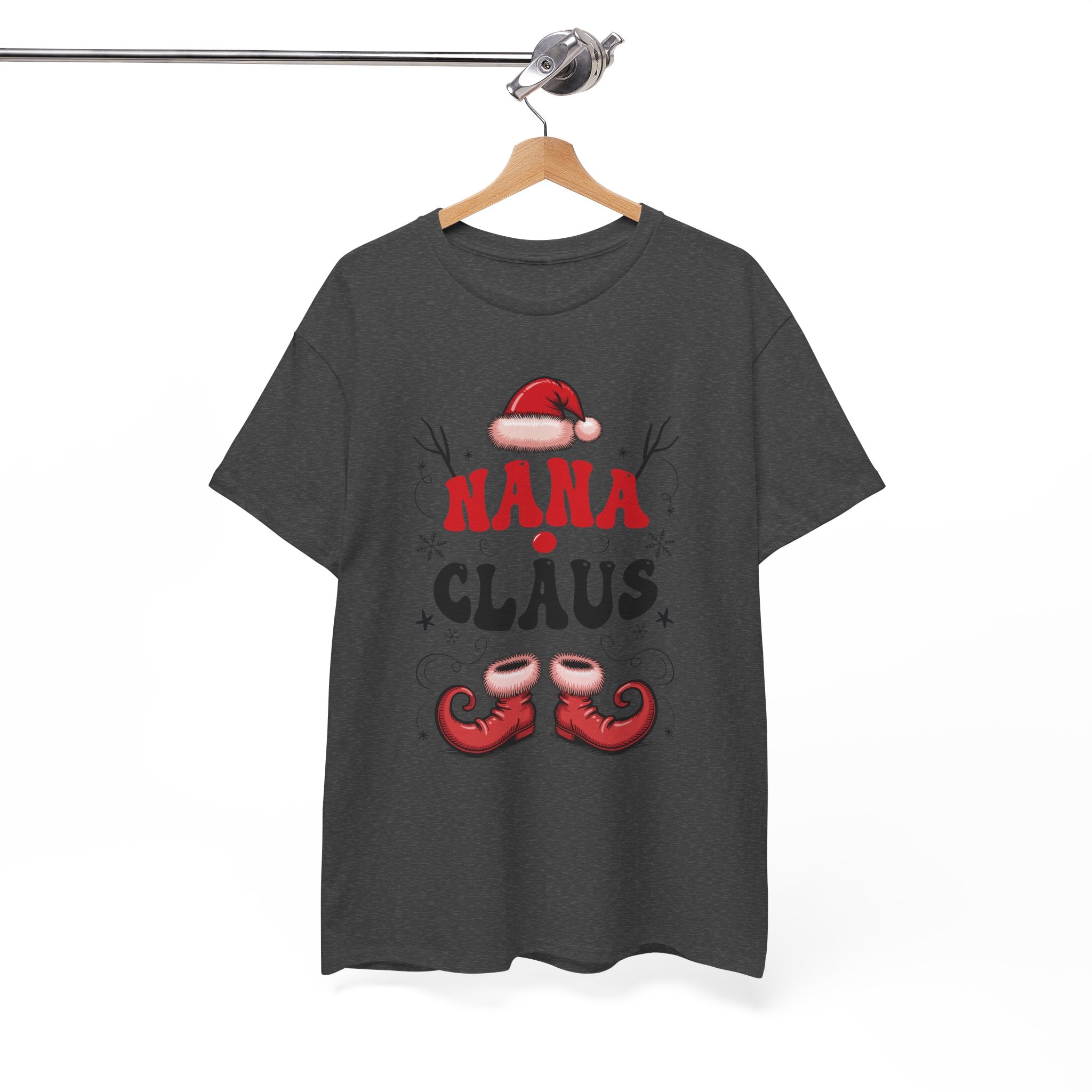 Nana Christmas T-Shirt — Santa Hat & Elf Boots Holiday Unisex Cotton Tee