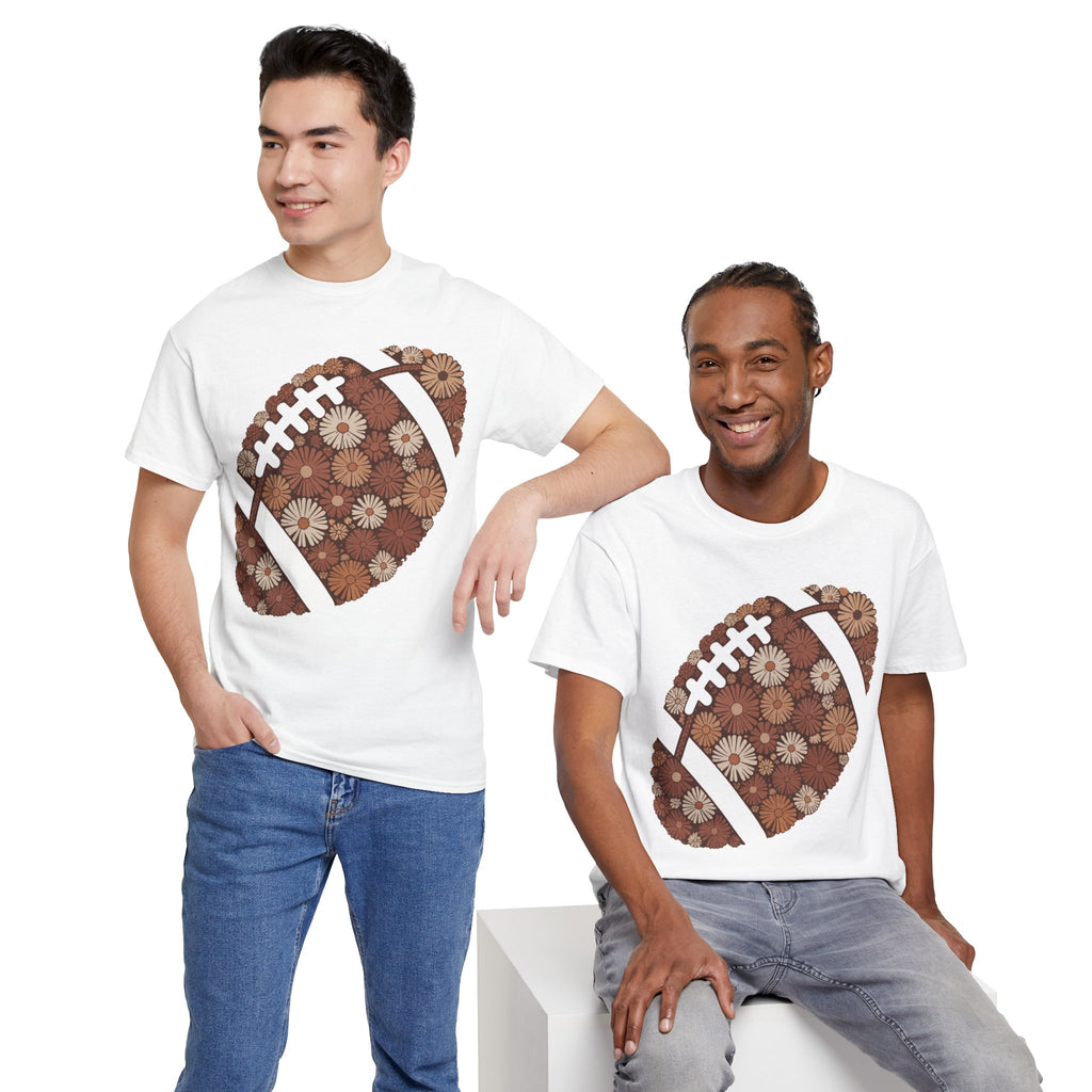 Game Day Touch Down Football Tee — Helmets, Flags & Cheer Icons Unisex Cotton Tee