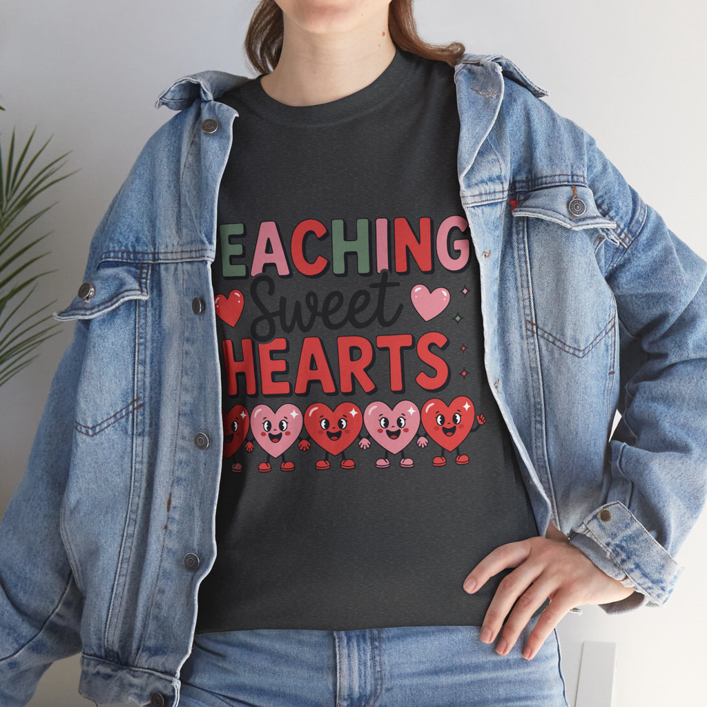 Teaching Sweet Hearts Valentine Teacher Unisex Cotton T-Shirt