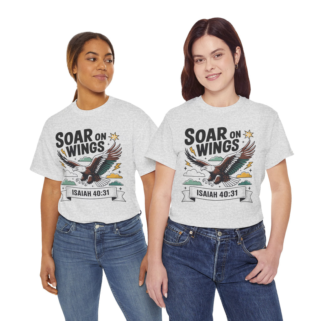 Isaiah 40:31 "Soar on Wings" Eagle Unisex Cotton T-Shirt