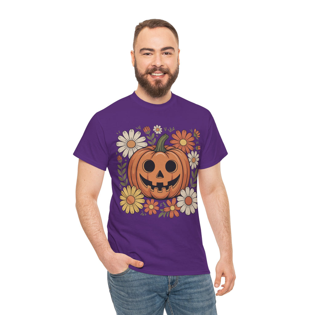 Halloween Pumpkin Unisex Cotton Tee