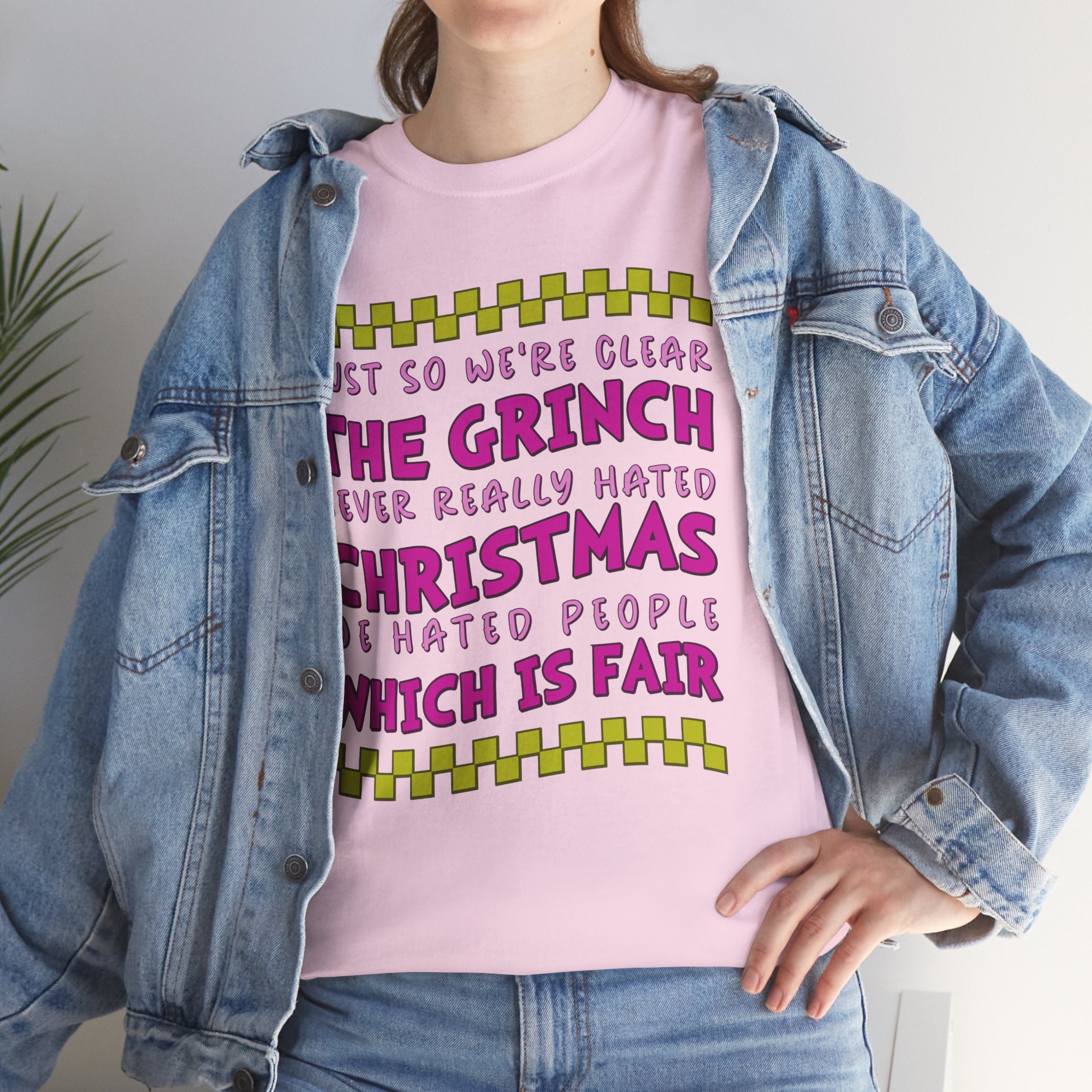 Grinch Never Hated Christmas Funny Unisex Cotton Tee