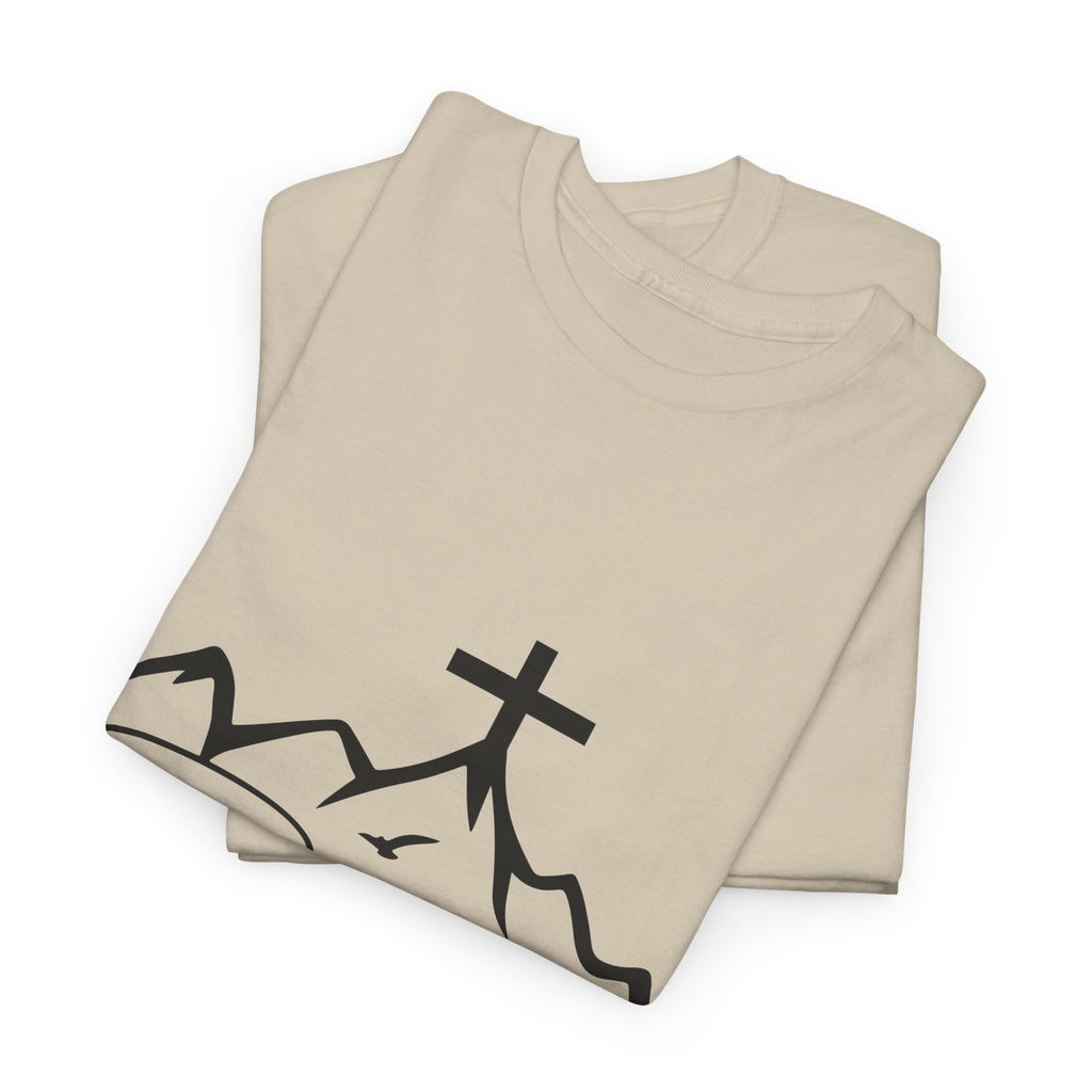 Spirit Lead Me Christian T‑Shirt — Minimalist Cross Unisex Cotton Tee