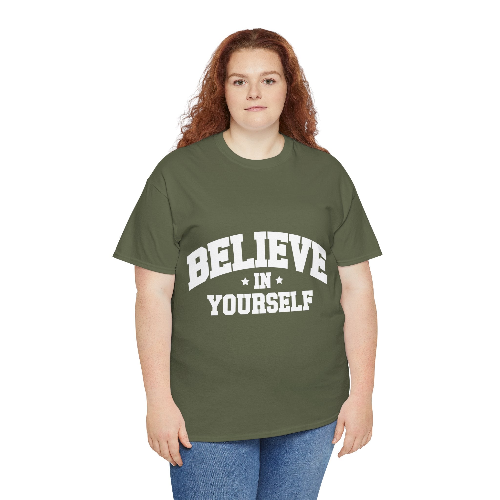 Believe in Yourself Varsity Unisex Cotton Tee