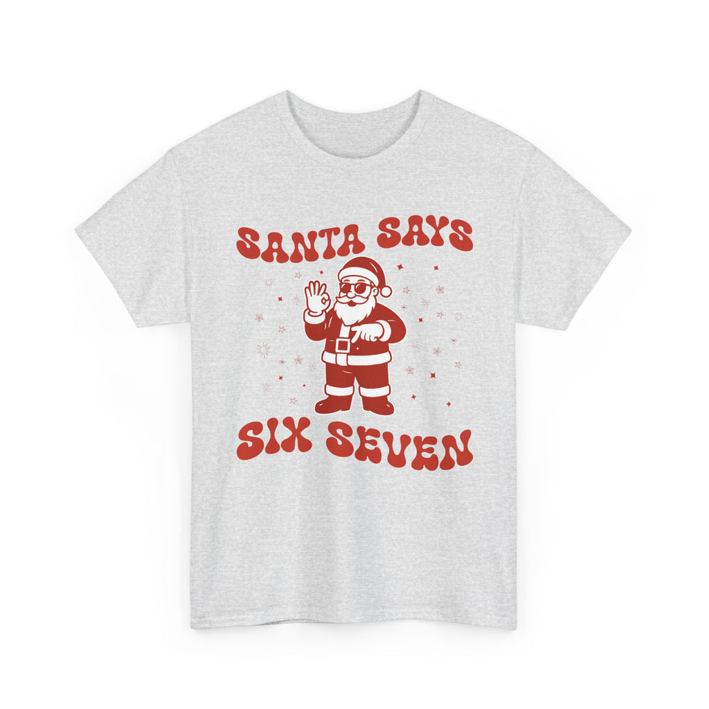 Retro 'Santa Says Six Seven' Christmas Unisex Cotton Tee