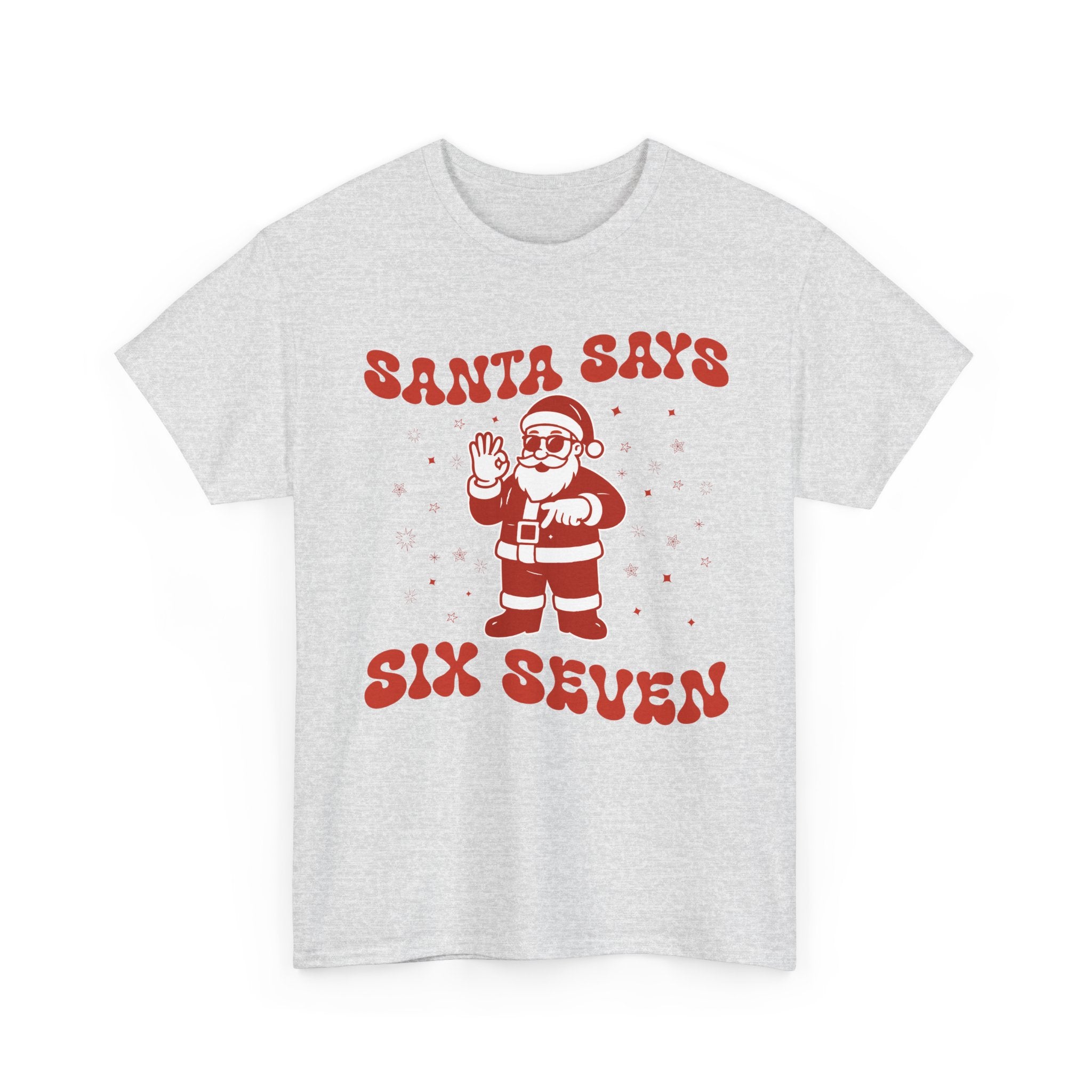 Retro 'Santa Says Six Seven' Christmas Unisex Cotton Tee