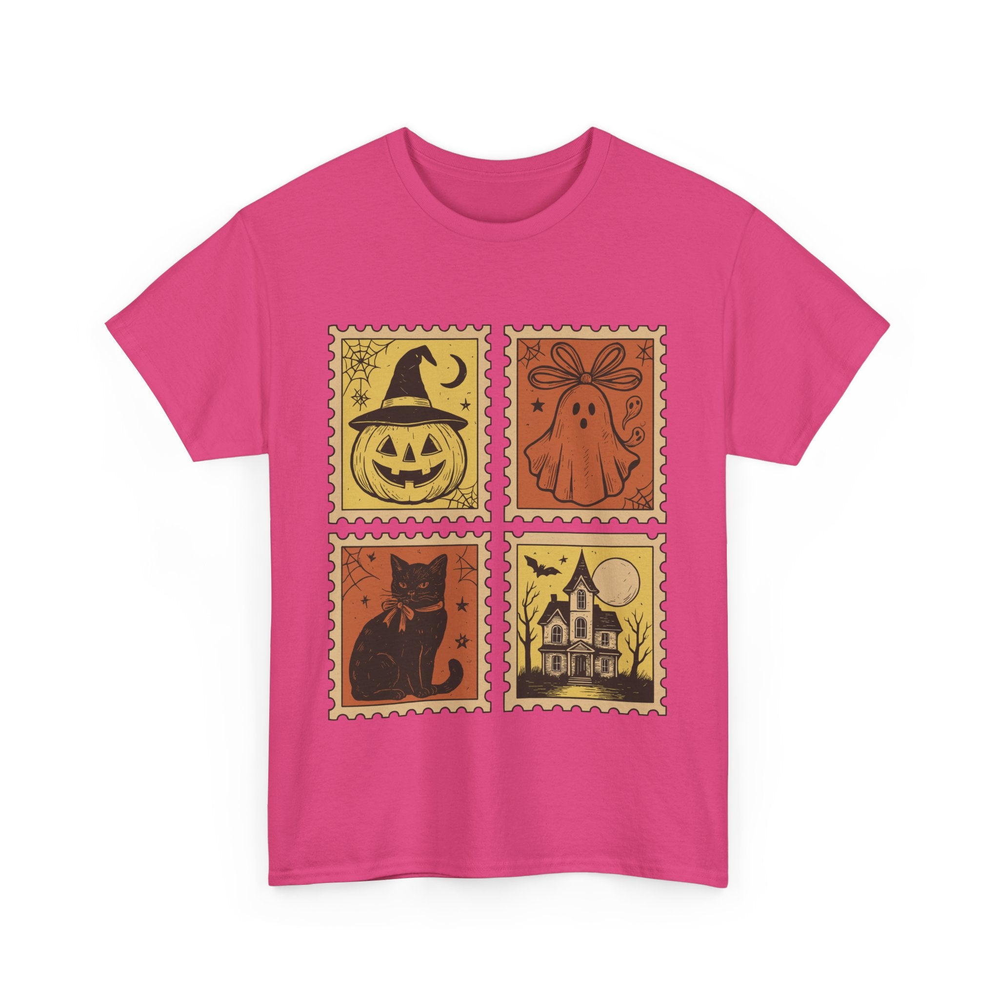 Halloween Stamp Design Unisex Heavy Cotton Tee