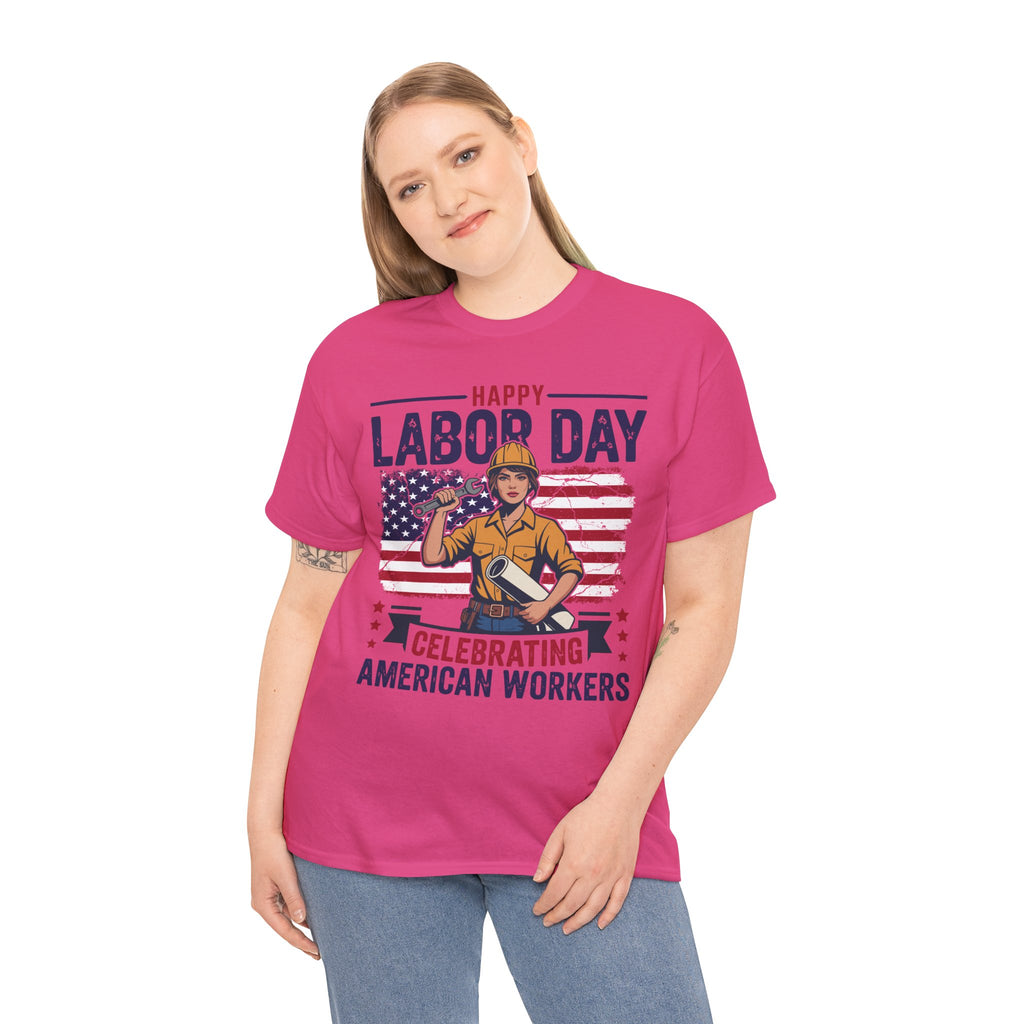 Happy US Labour Day T-Shirt - Unisex Heavy Cotton Tee