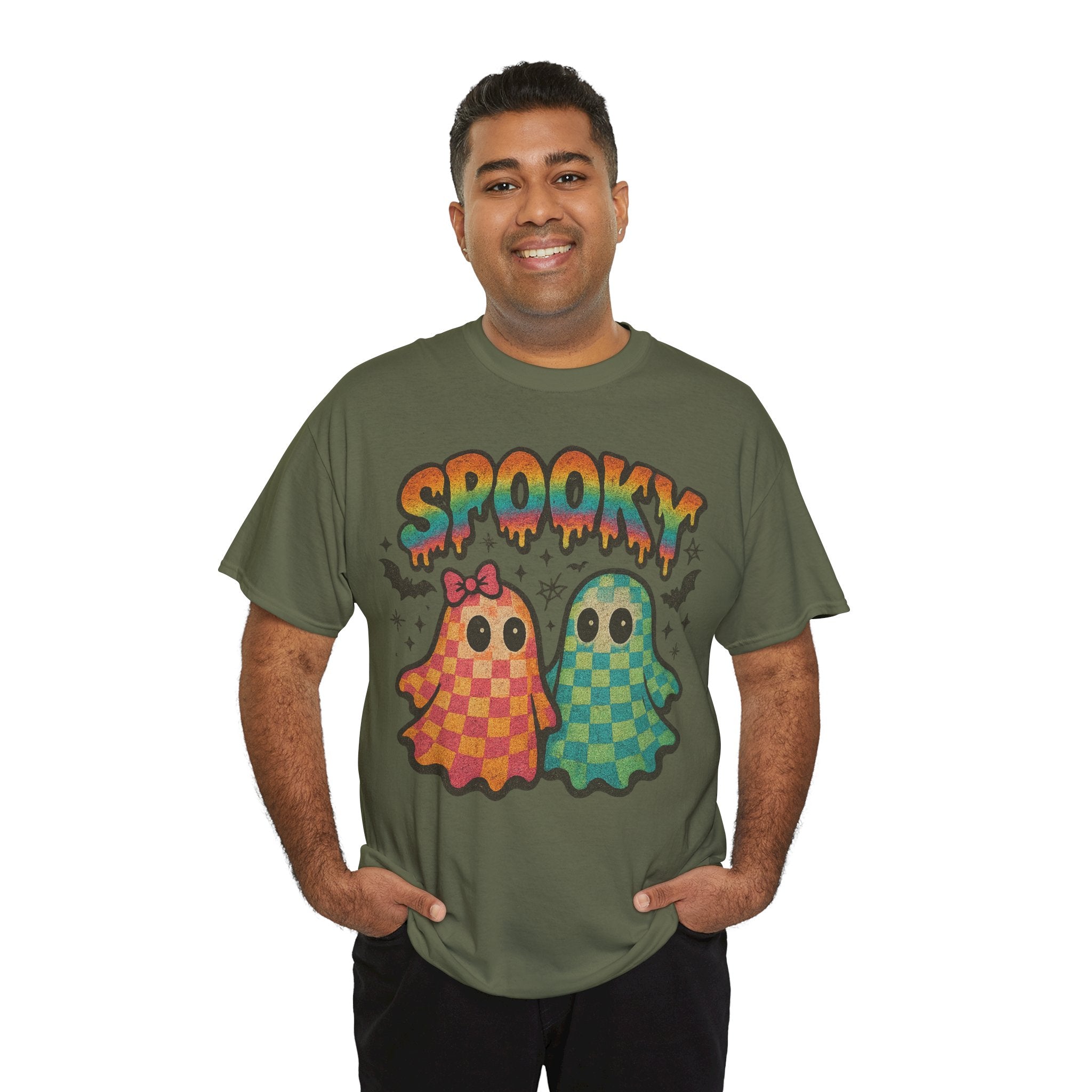 Spooky Pastel Ghosts Unisex Cotton Tee