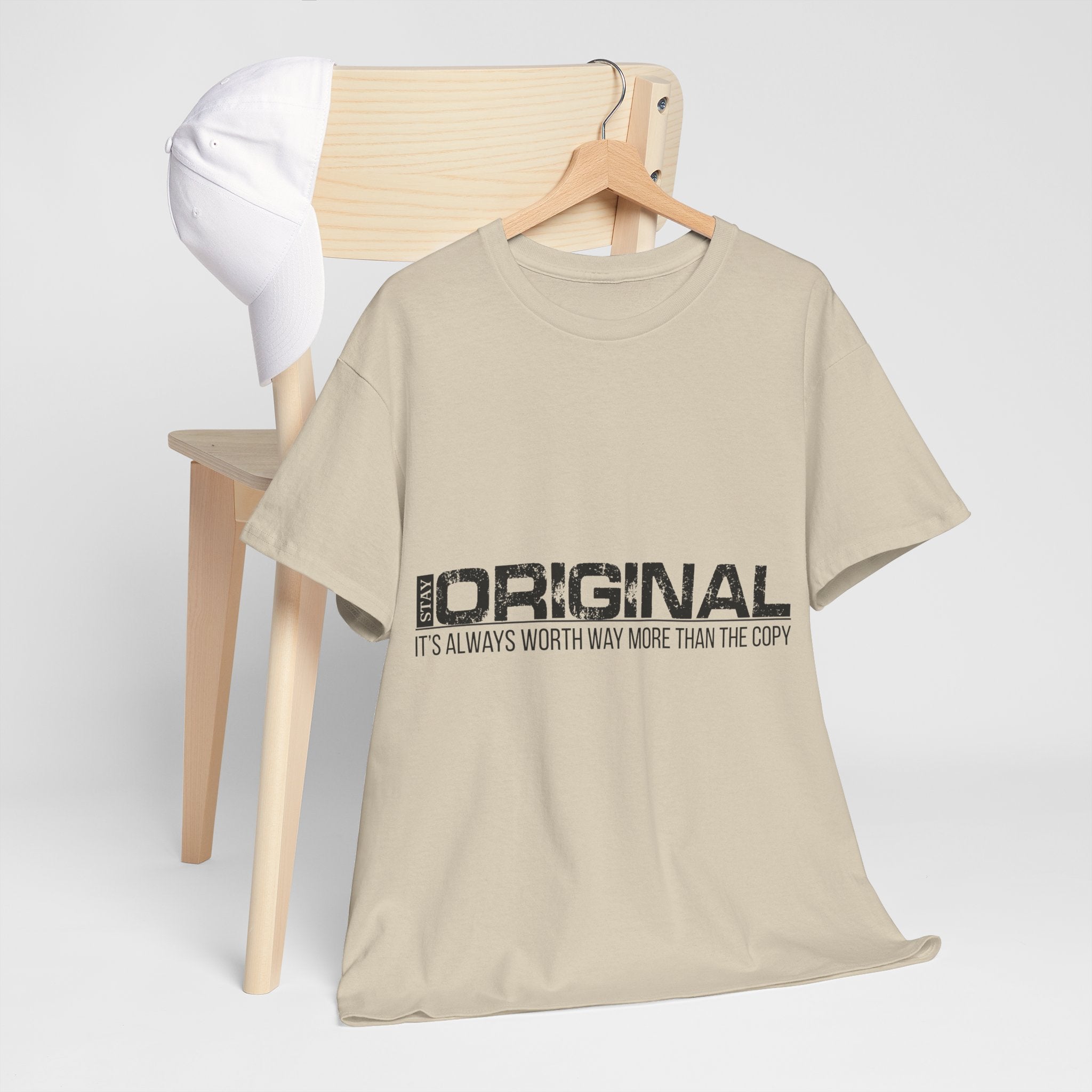 STAY SILENT Minimalist Tee — Vertical Text Black Unisex Cotton Tee