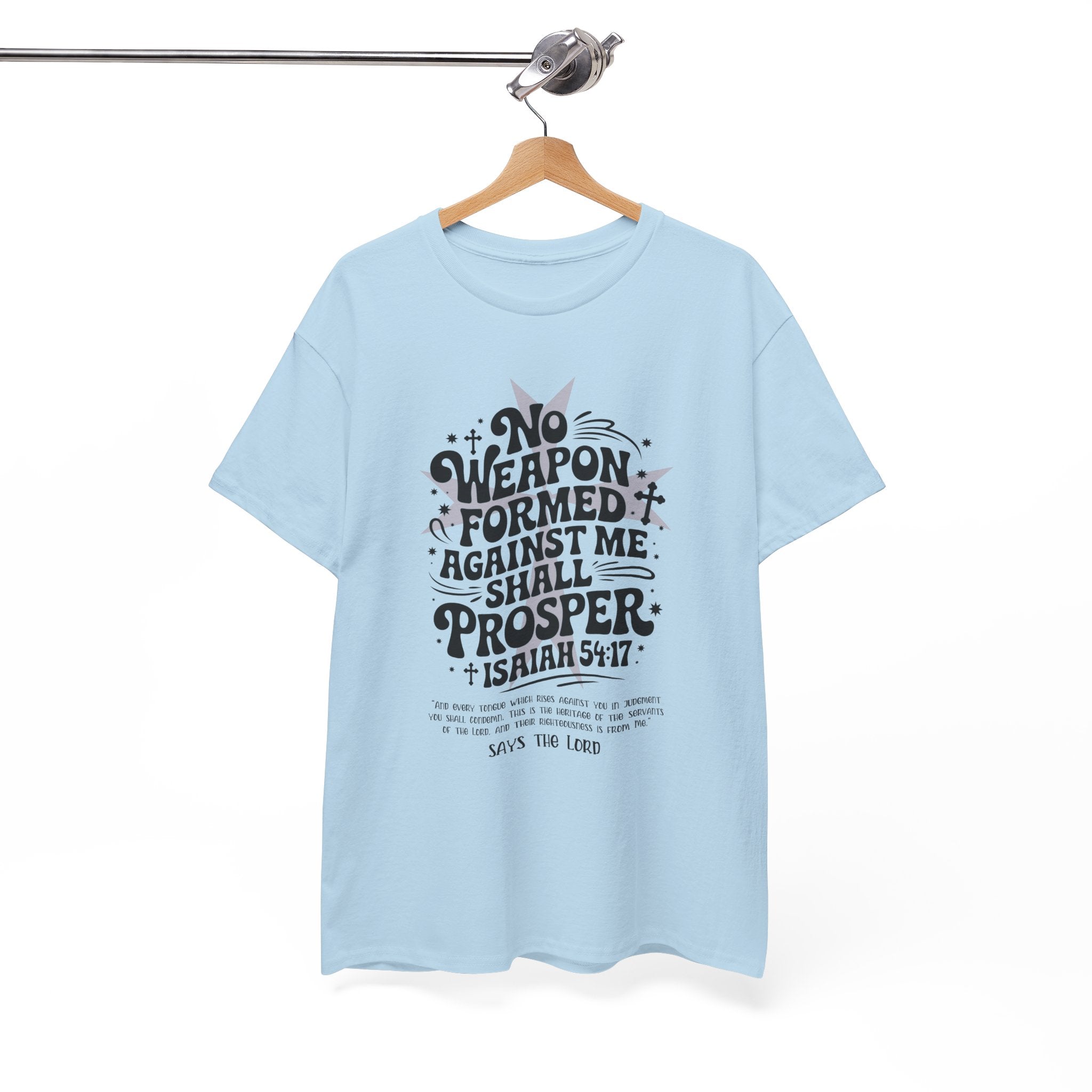 Christian Cross Text Art T-Shirt — Faith & Salvation Unisex Cotton Tee