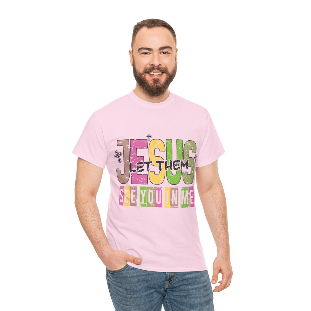 Jesus ‘See You In Me’ Distressed Pastel Unisex Cotton T-Shirt