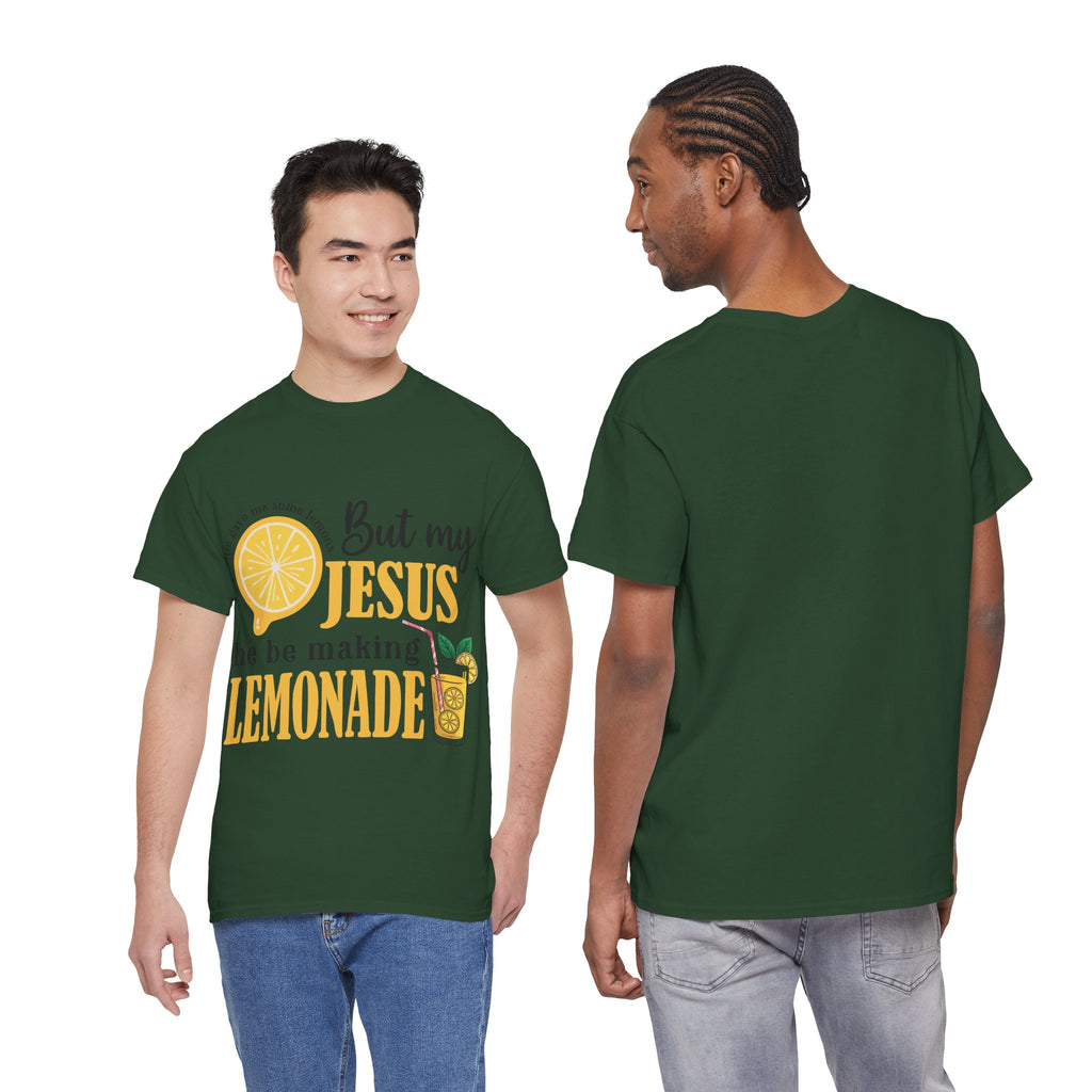 Jesus Lemonade Tee — Lemon Slice & Glass Graphic Christian Unisex Cotton T-Shirt