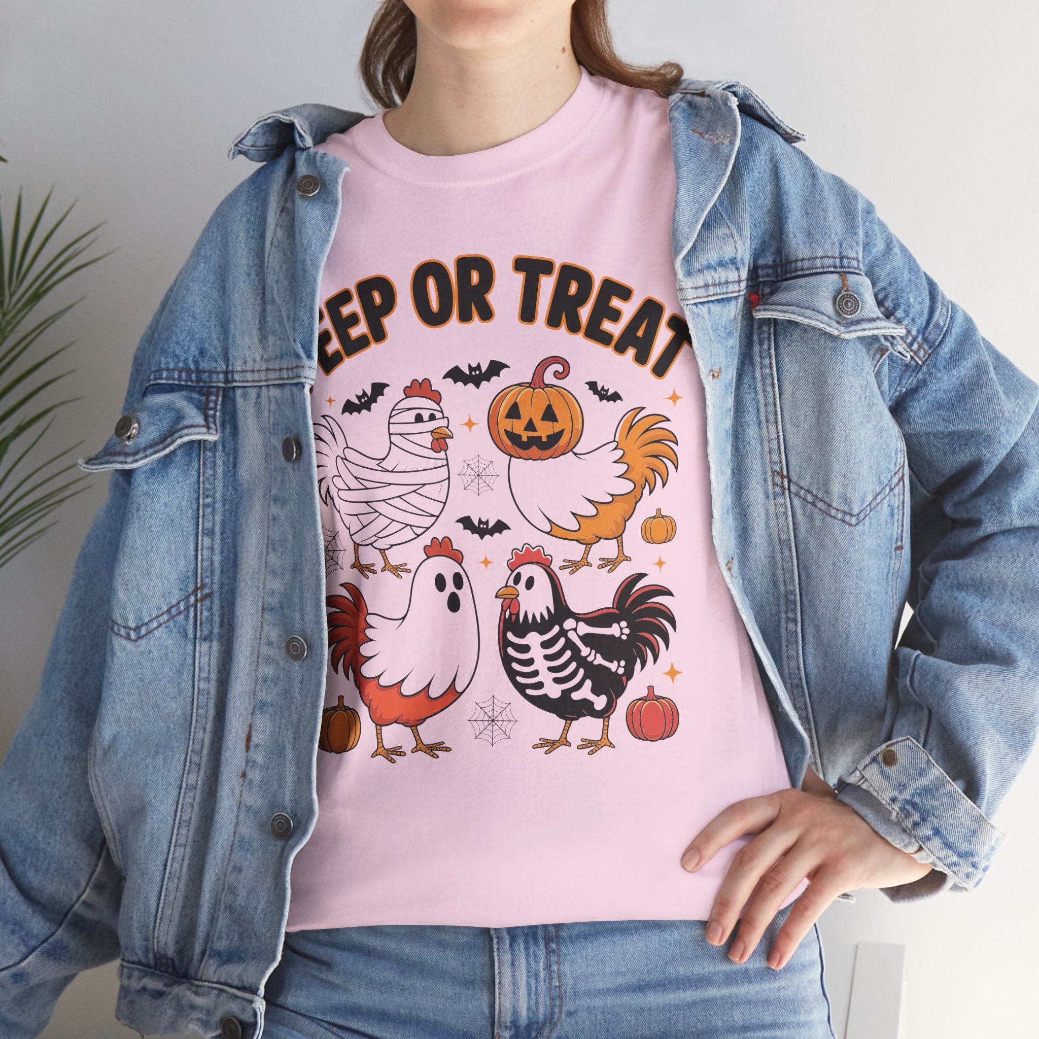 Peep or Treat Halloween Unisex Cotton Tee