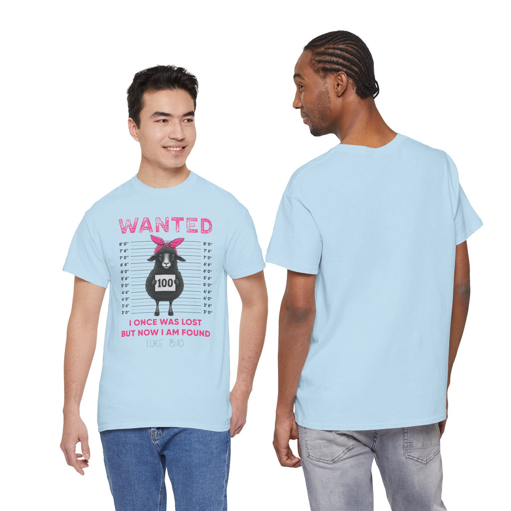 WANTED Black Sheep 'I Once Was Lost But Now I Am Found' Unisex Cotton T-Shirt