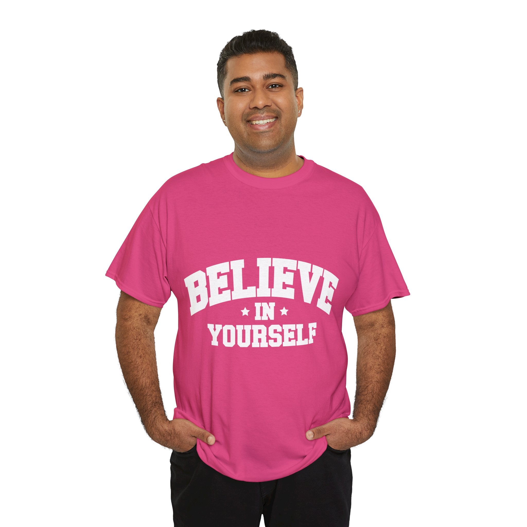 Believe in Yourself Varsity Unisex Cotton Tee