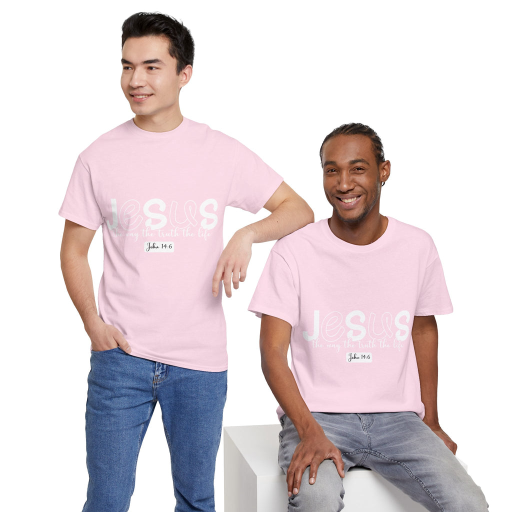 John 14:6 Christian Tee — Minimalist Script Faith T-Shirt