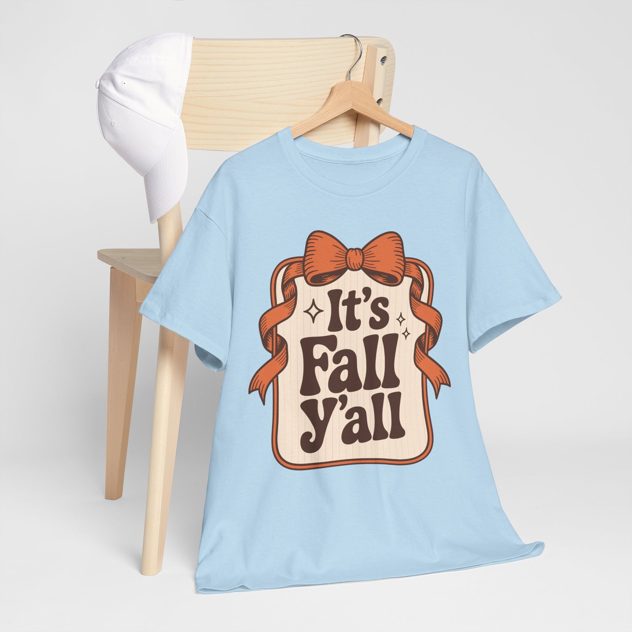 It’s Fall Y’all Autumn Ribbon Unisex Cotton Tee