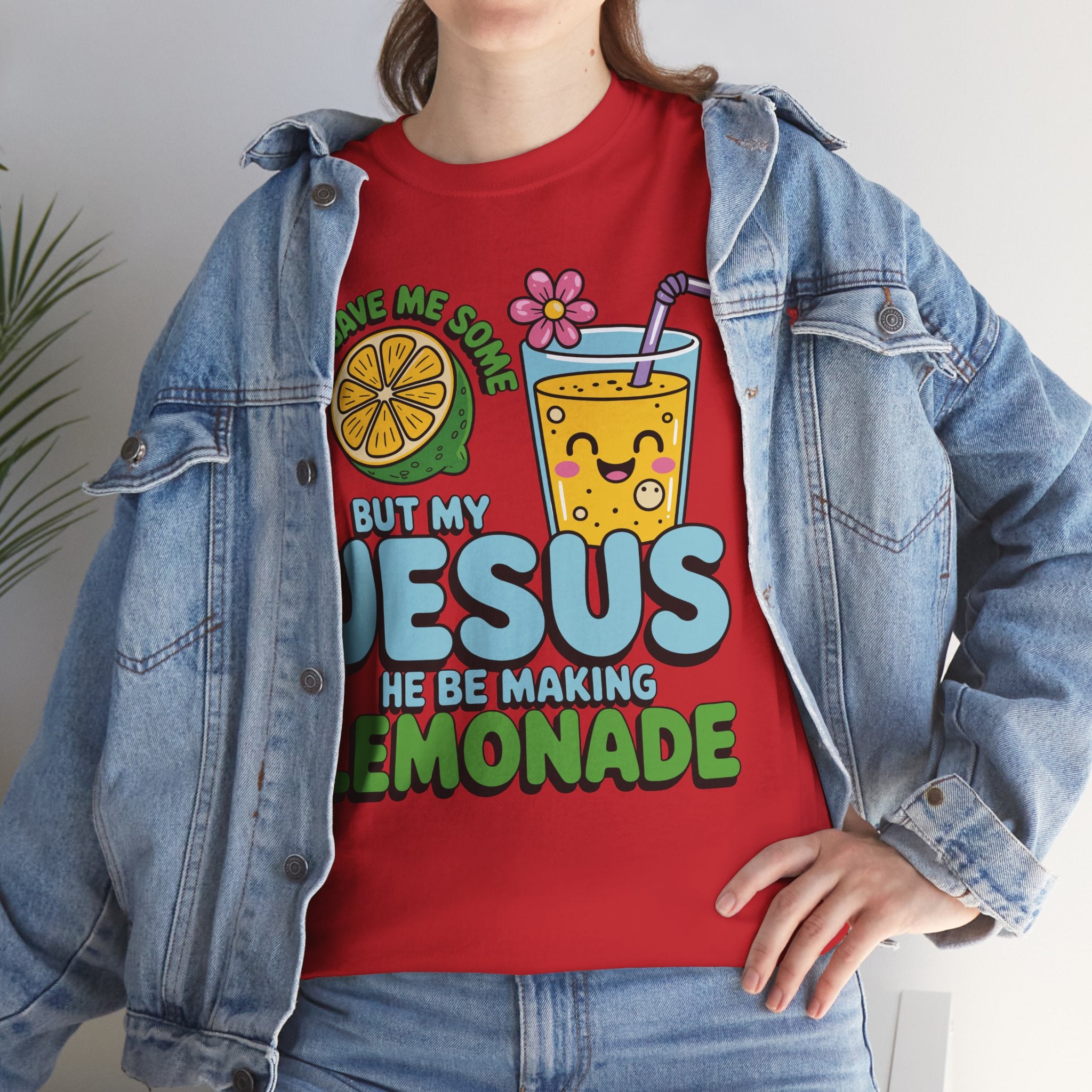Christian Lemonade T‑Shirt — "Life Gave Me Some Lemons, My Jesus Makes Lemonade"Unisex Cotton Tee