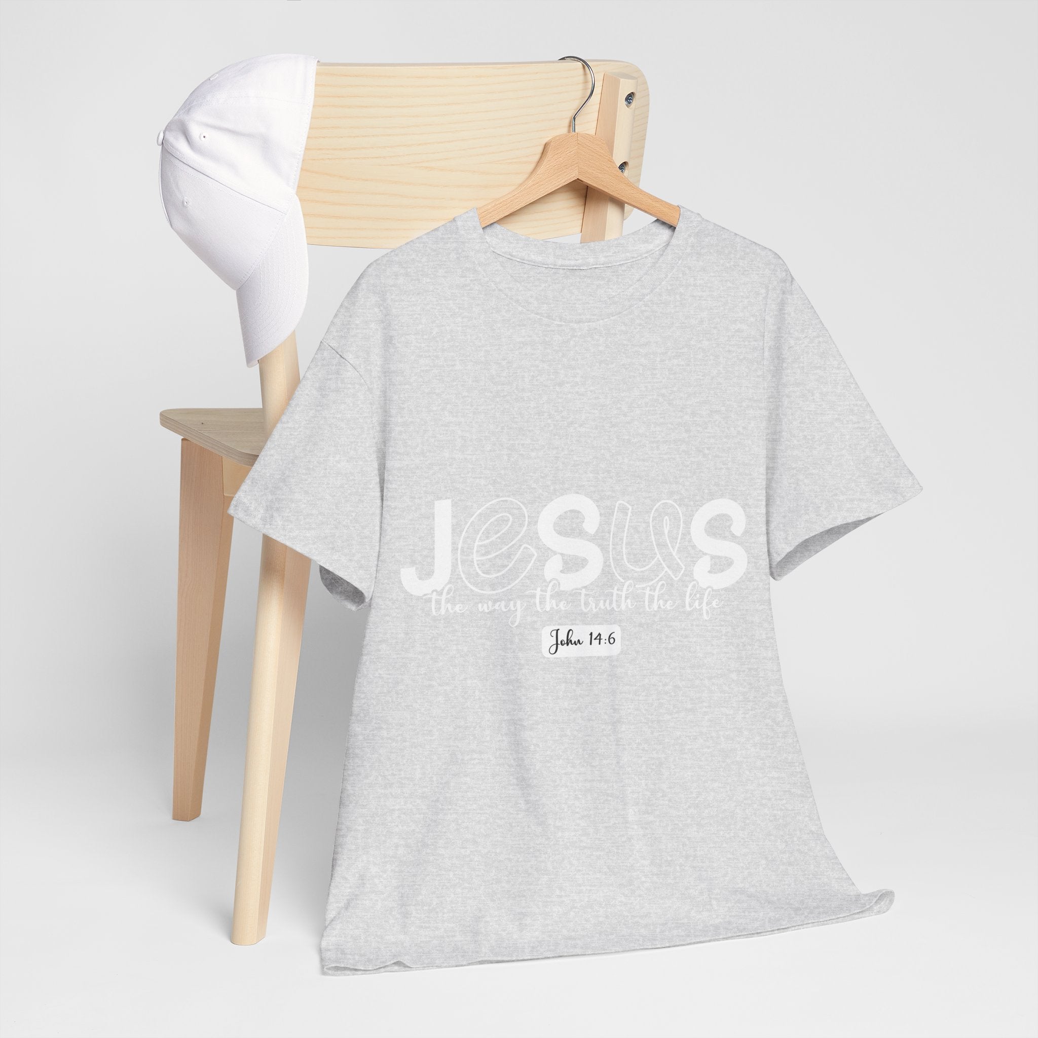 John 14:6 Christian Tee — Minimalist Script Faith T-Shirt