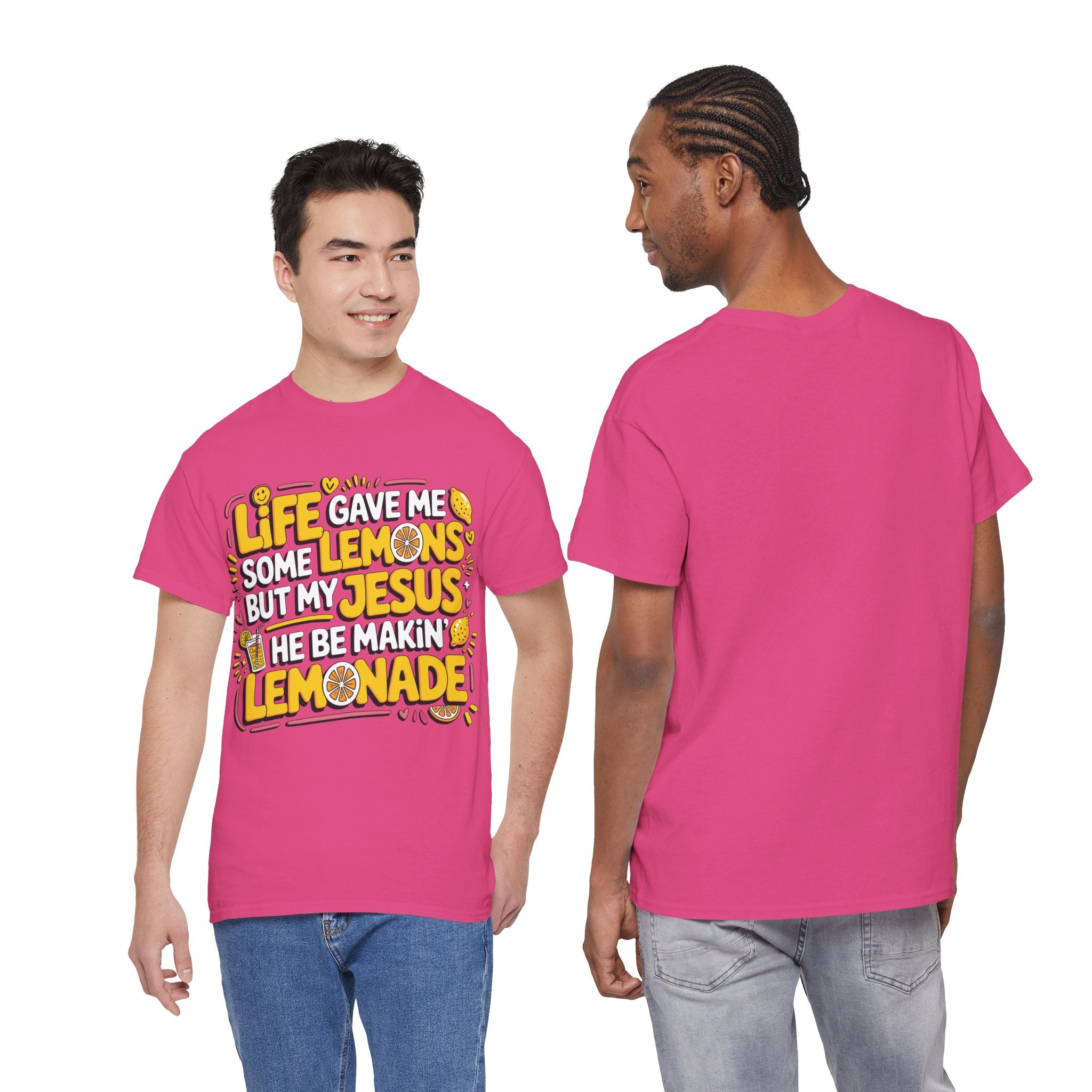 Christian Lemonade T-Shirt — “Life gave me some lemons but my Jesus he be makin’ lemonade”Unisex Cotton Tee