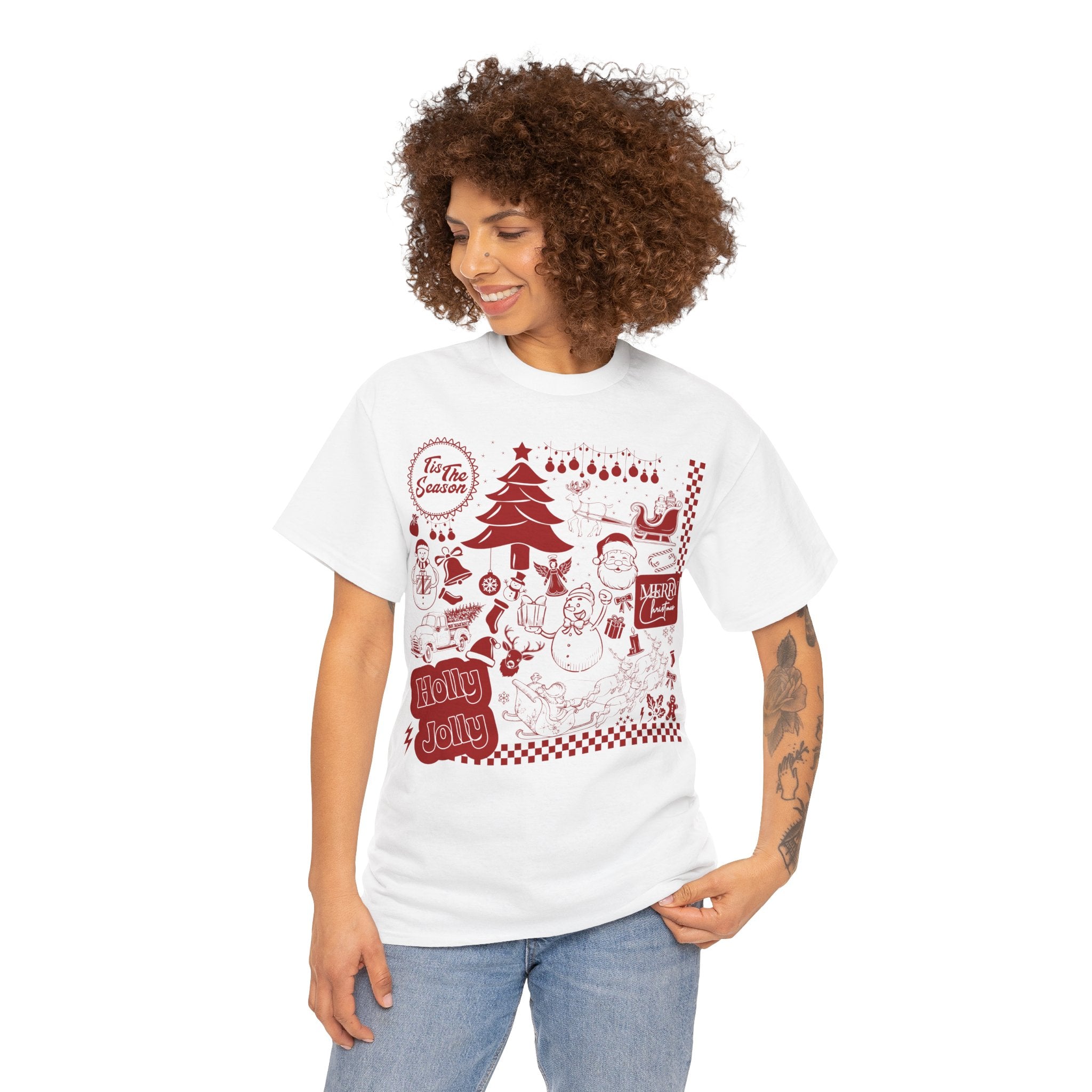 Christmas Festive Unisex Cotton T-shirt