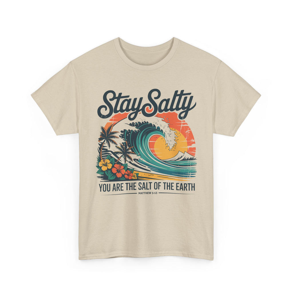 Stay Salty Beach Tee — "You are the salt of the earth (Matthew 5:13)"Unisex Cotton Tee