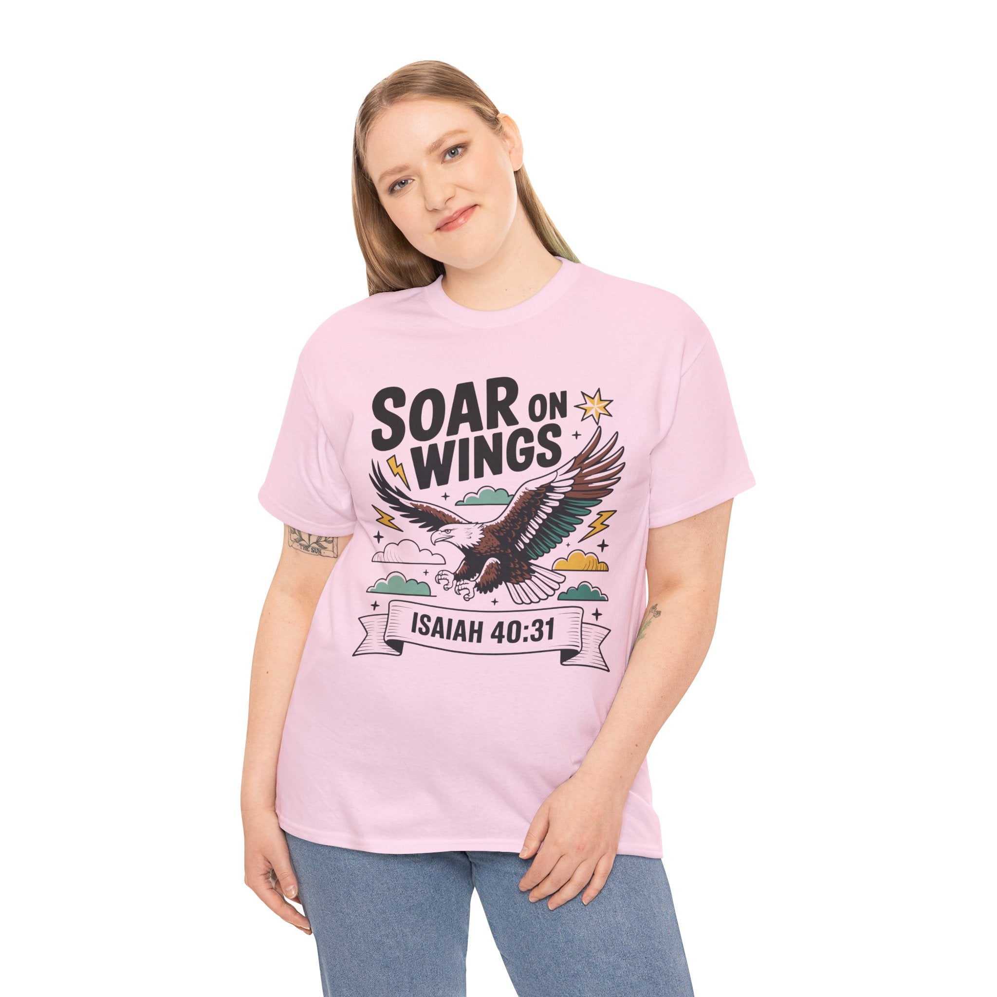 Isaiah 40:31 "Soar on Wings" Eagle Unisex Cotton T-Shirt