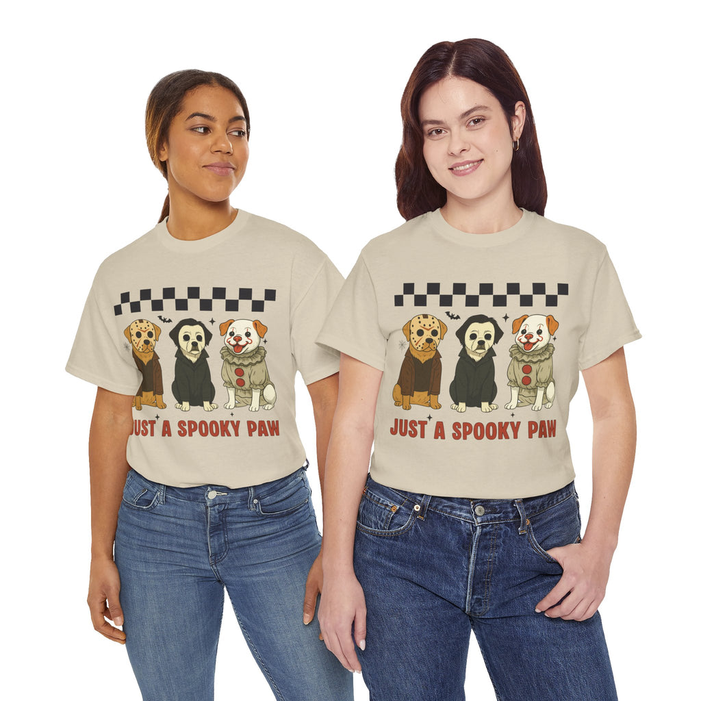 Halloween "Just A Spooky Paw" Unisex Cotton Tee
