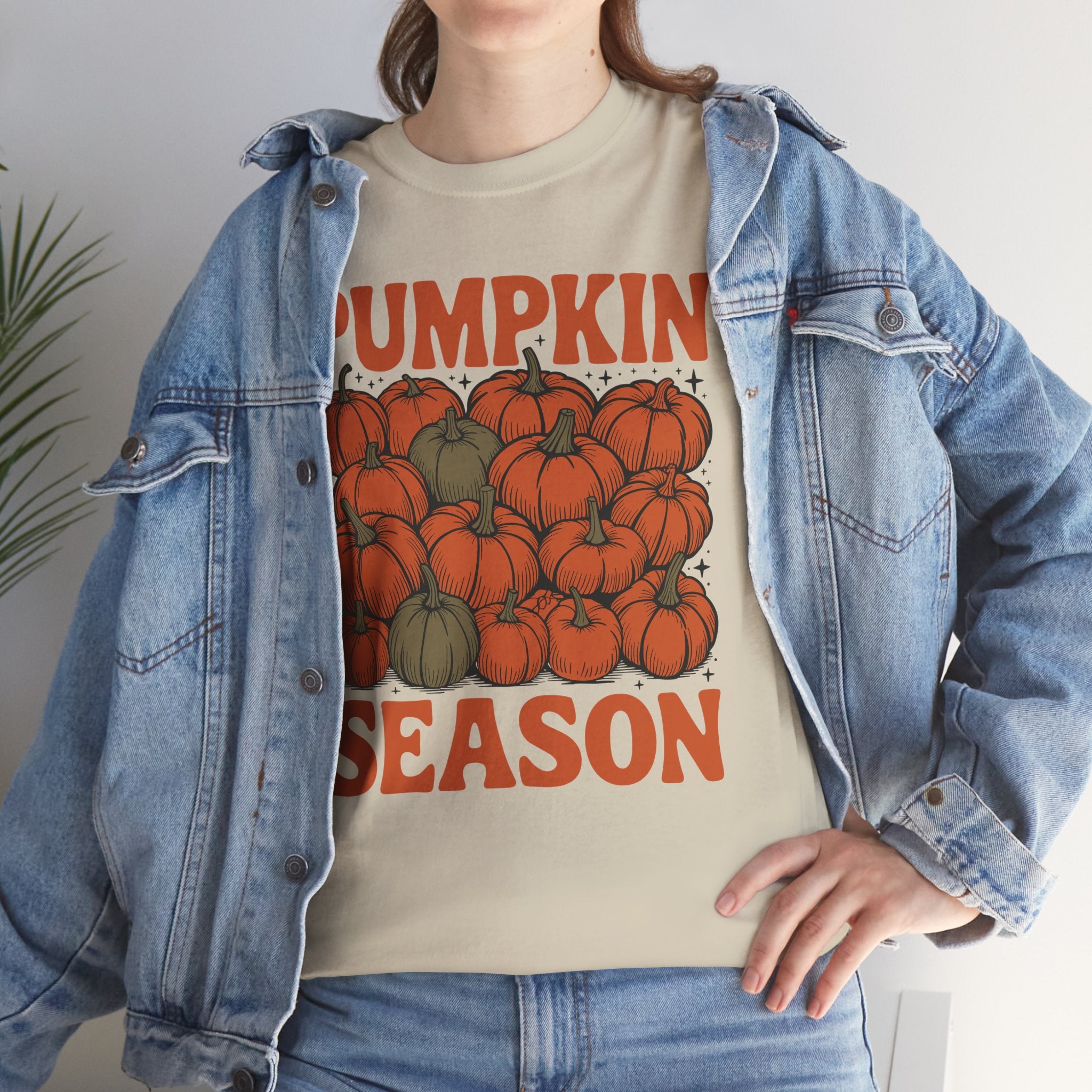 Pumpkin Season Tee — Fall Pumpkin Pile Unisex Cotton Tee