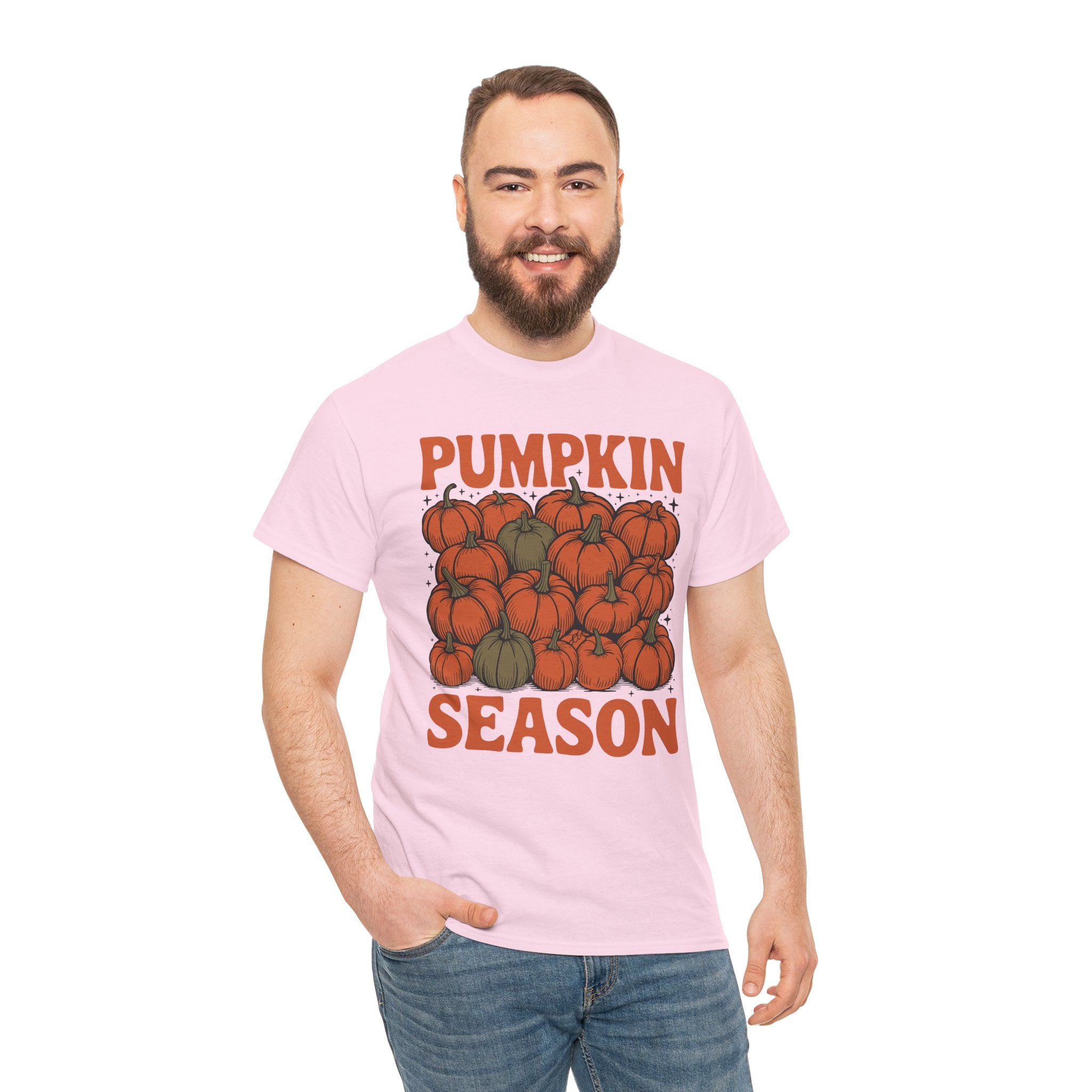 Pumpkin Season Tee — Fall Pumpkin Pile Unisex Cotton Tee