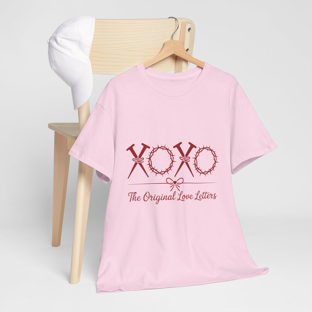 Christian Valentine Tee — “XOXO” Nails & Thorn Crowns, “The Original Love Letters”... Unisex Cotton Tee