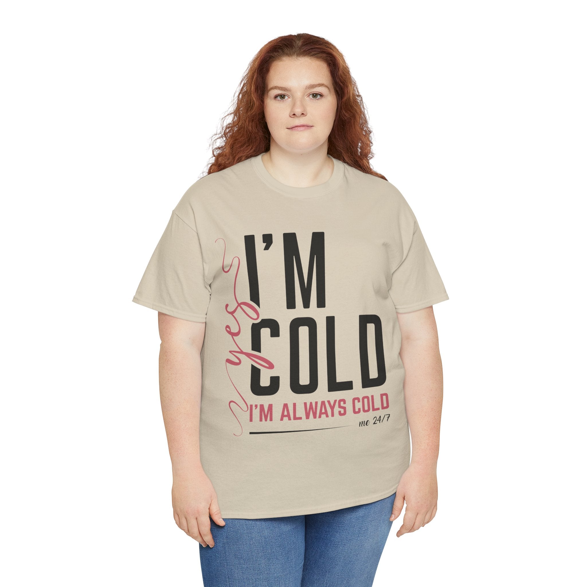 Pink Script Minimalist Unisex Cotton Tee