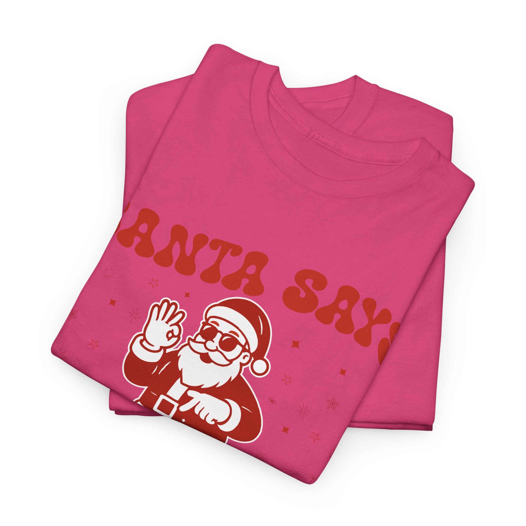 Retro 'Santa Says Six Seven' Christmas Unisex Cotton Tee
